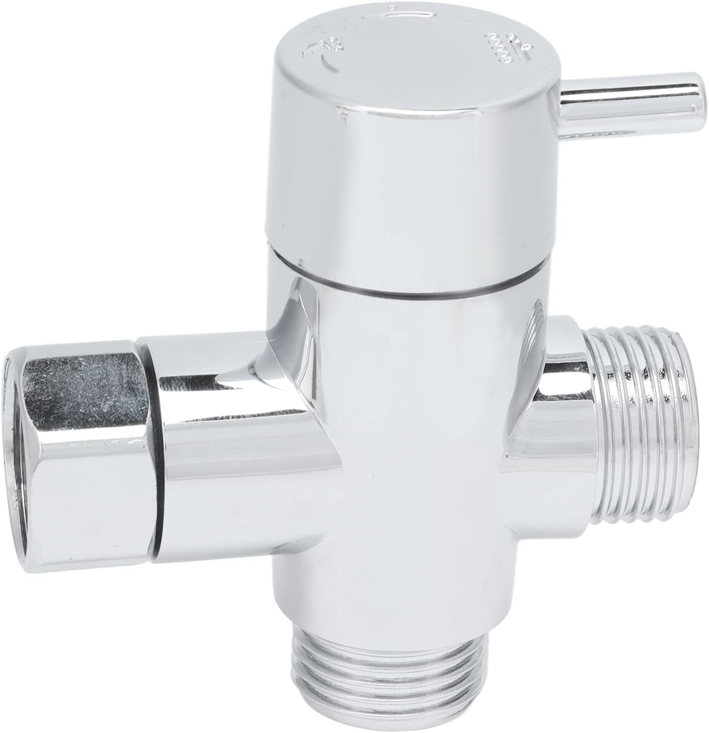 G1/2 Diverter Valve, Polished 3 Way Shower Arm Diverter Valve High Pressure Resistant for Hand Held Showerhead and Fixed Spray Head image number 4