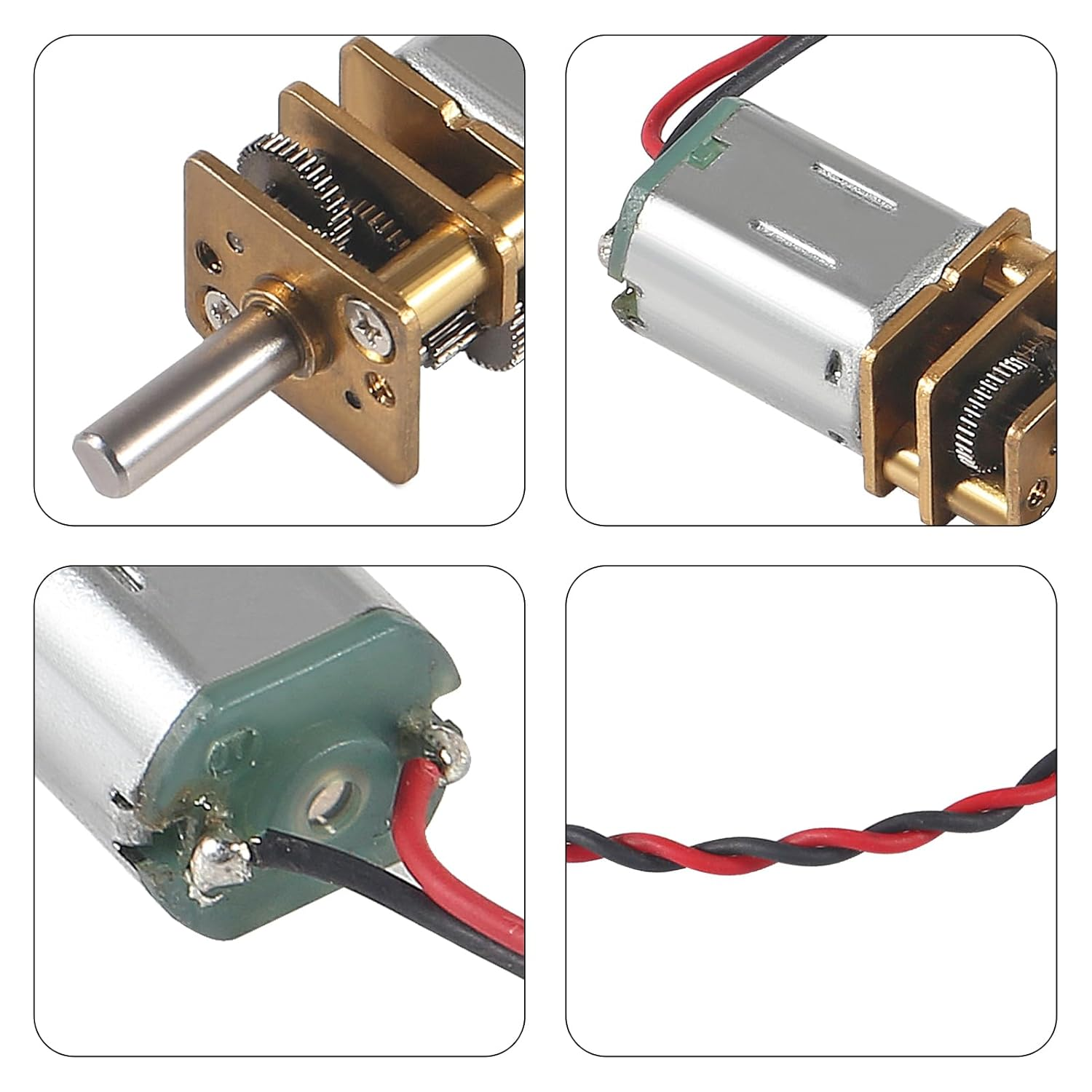 DIANN 5Pcs Mini Micro N20 Gear Motor DC 3V-6V Slow Speed Full Metal Gearbox DIY Robot Car image number 4