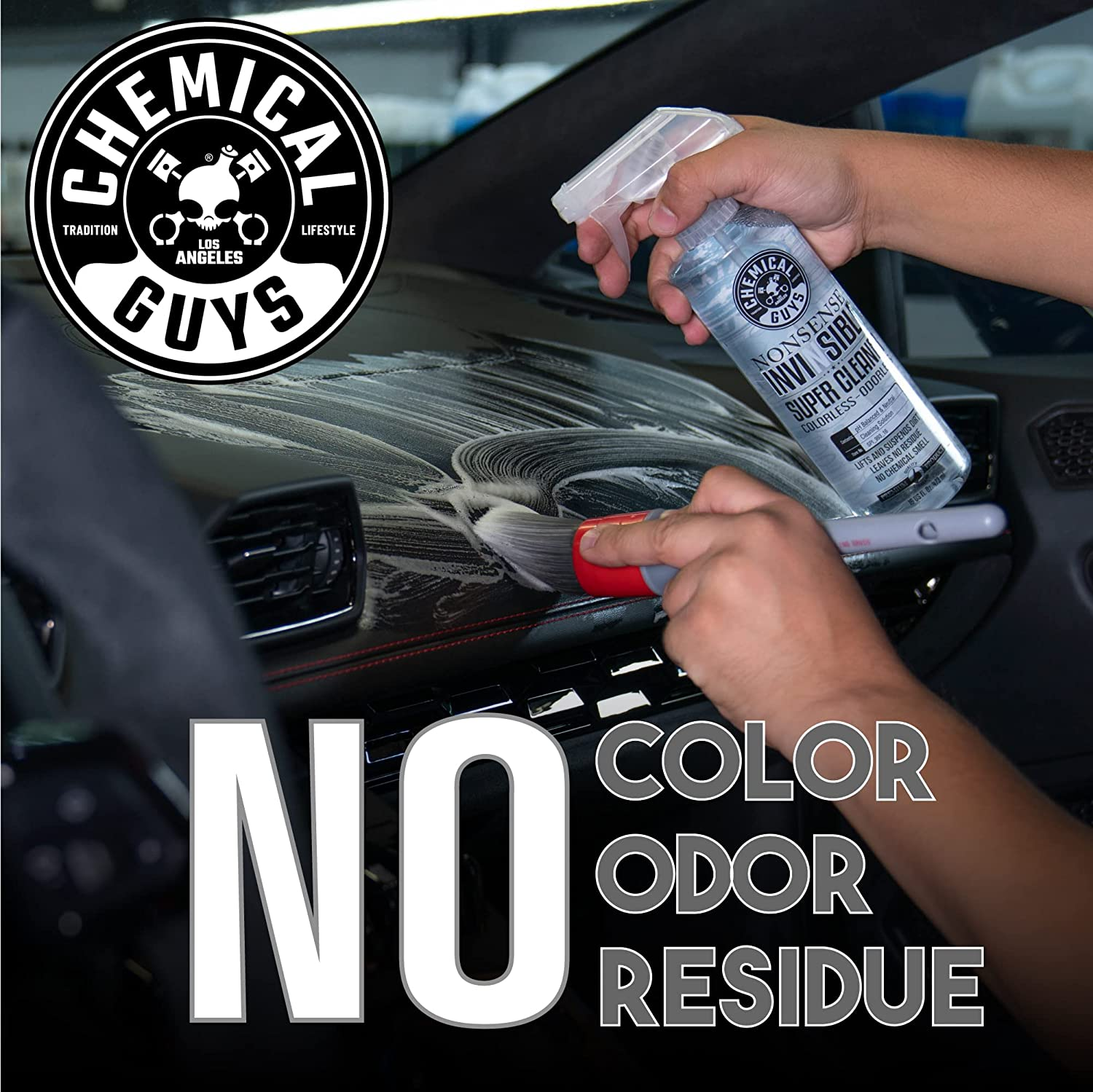 Chemical Guys Nonsense All Surface Cleaner (2-Pack, 473Ml) &ndash; Colour-Free, Odourless & Ph-Balanced &ndash; Safe for Vinyl, Plastic, Fabric, Rubber, Leather & More &ndash; Use in Car, Home, Garage, RV image number 1