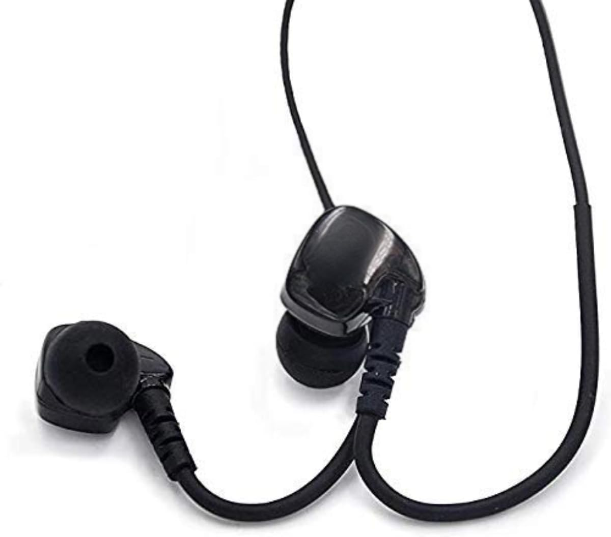 Granvela GV1 Water-Proof Sports Earphones with Mic, Memory Wire Earhook and Clip - Black image number 6