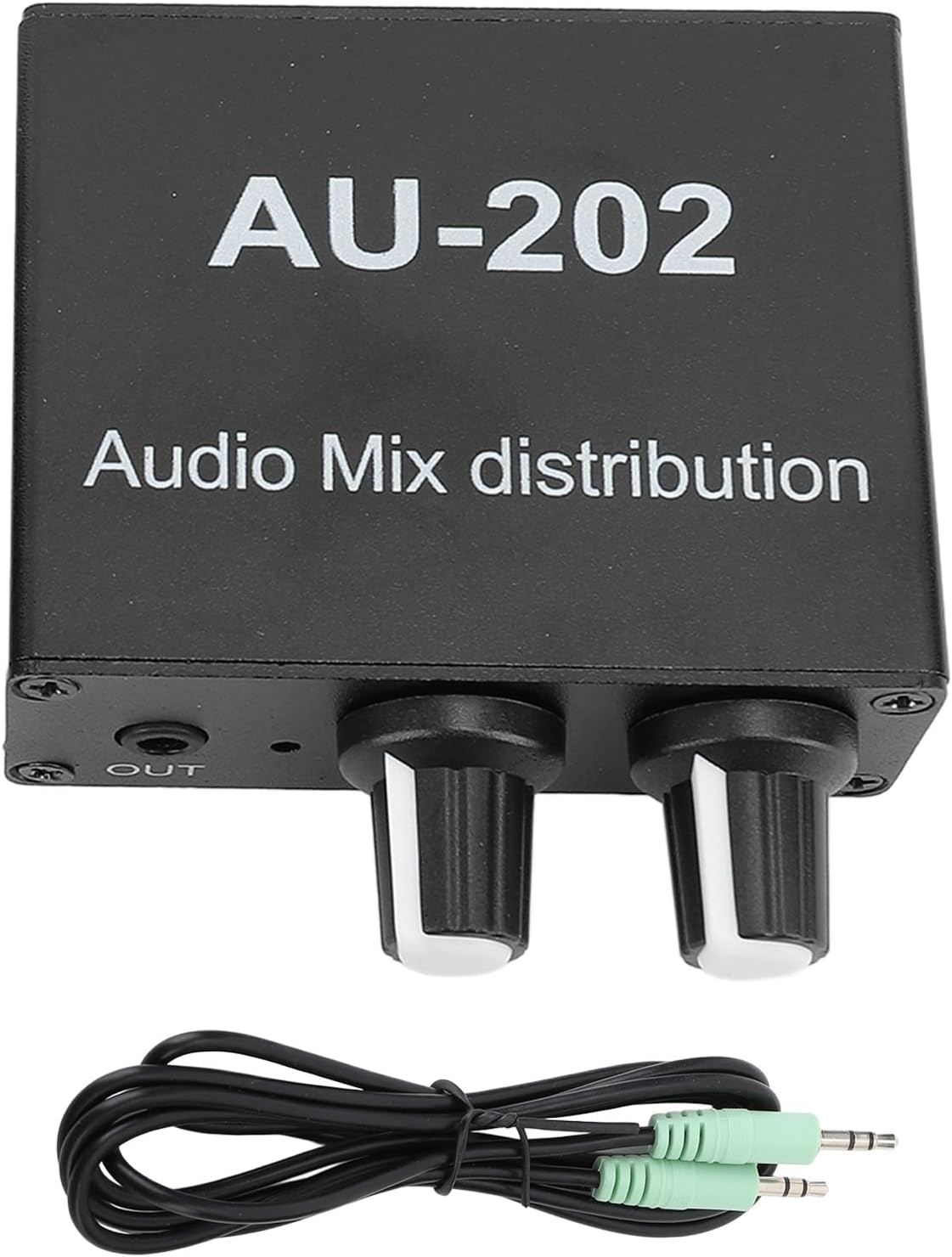 Headphone Amplifier 3.5Mm Mixer, 2 in 2 Out Stereo Mixer, 2 Channel Stereo Mixer Low Noise Independent Volume Control Small Sound Mixer for Headphone image number 6