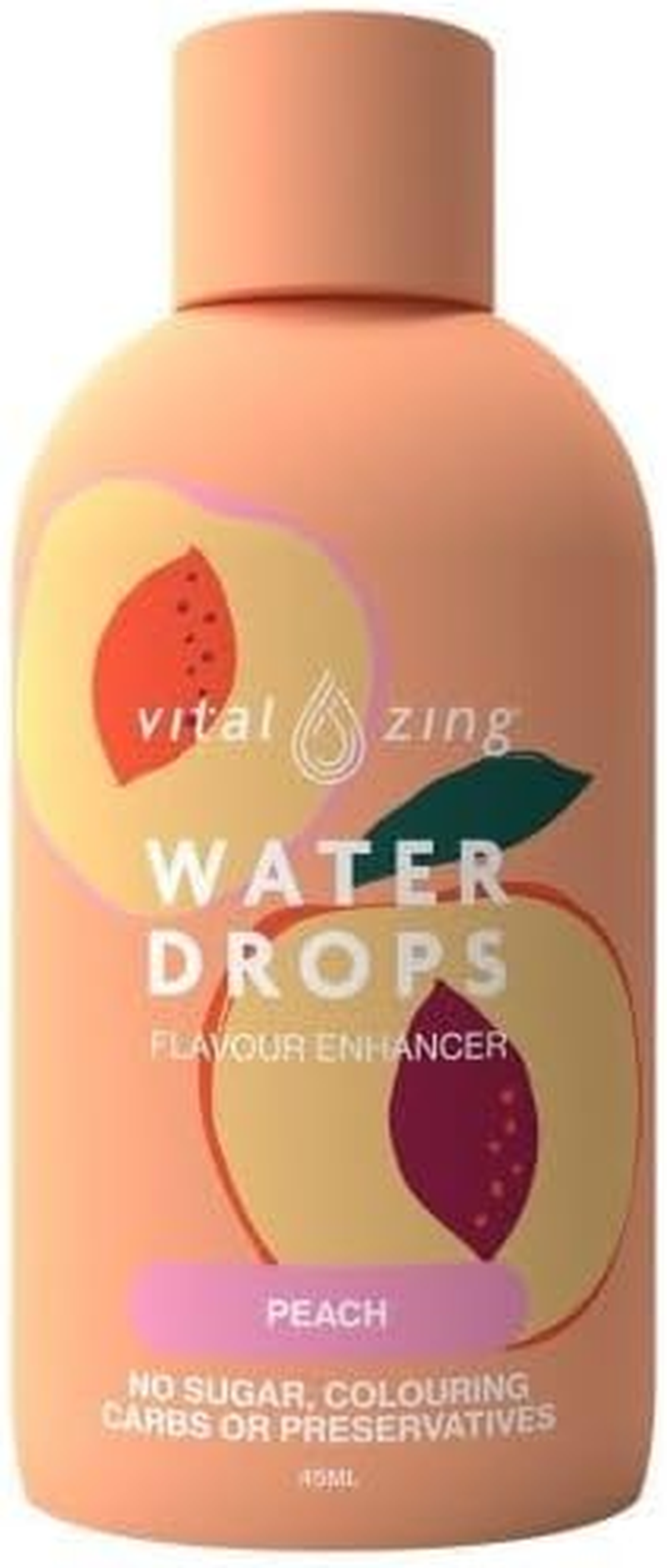 Vital Zing Stevia Peach Water Drops 45 Ml