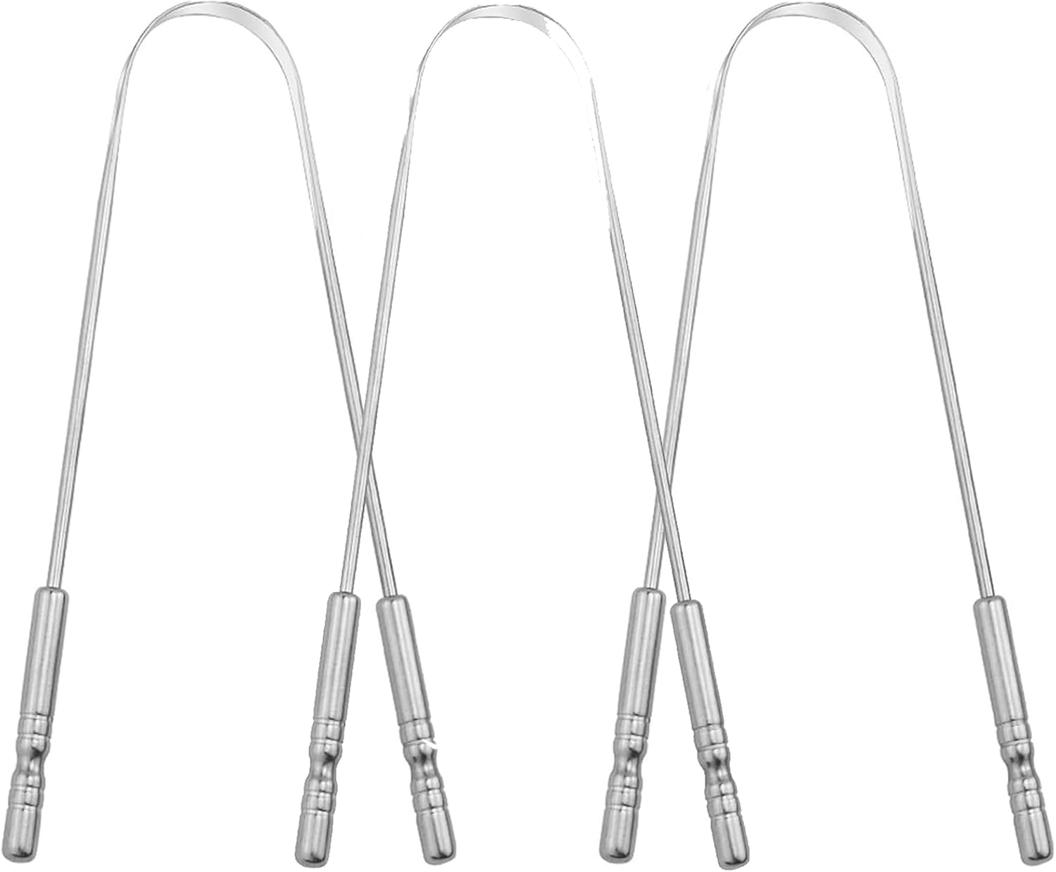 3 Pack Tongue Scraper for Adults Stainless Steel Tongue Cleaner Metal Scrubber Reduce Bad Breath Tongue Scrubber Tongue Cleaner for Oral Care & Hygiene image number 6