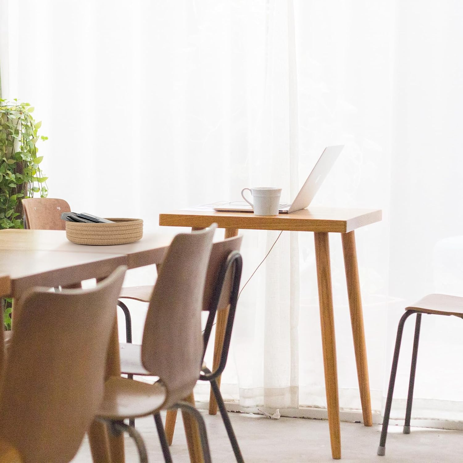 Trivets for Hot Dishes, Trivets for Hot Pots and Pans, Heat Resistant Hot Pads with Storage Basket, Pot Holders for Kitchen, Home Essentials, Farmhouse Decor (Khaki 4 PCS) - Blue image number 5