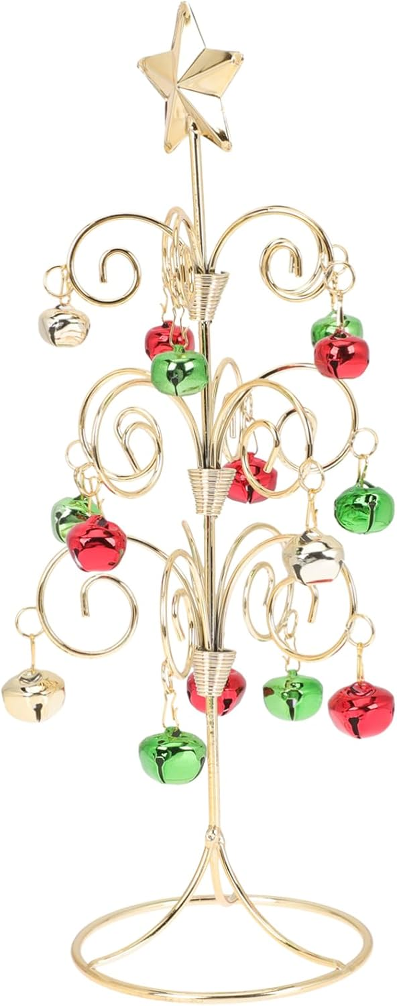 Mini Iron Christmas Tree Decoration Bell Festive Desktop Xmas Tree Ornament for Home Party Holiday Decor Unique image number 4