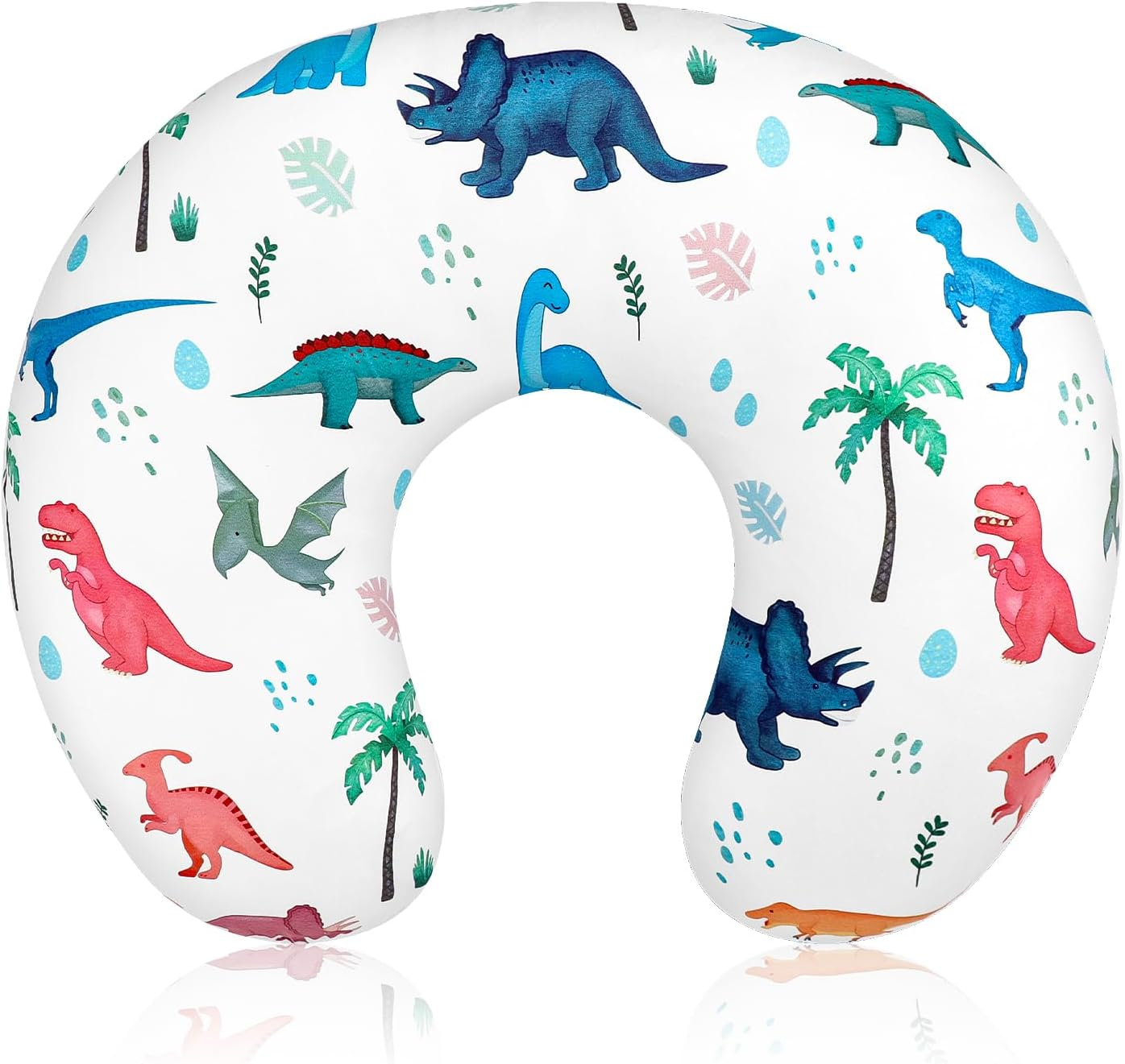 Nursing Pillow Cover, Breastfeeding Pillow Cover Stretchy Removable Feeding Pillowcase for Newborn, Ultra Soft and Comfortable Nursing Pillow Slipcover for Baby Girls Boys, Pink Floral