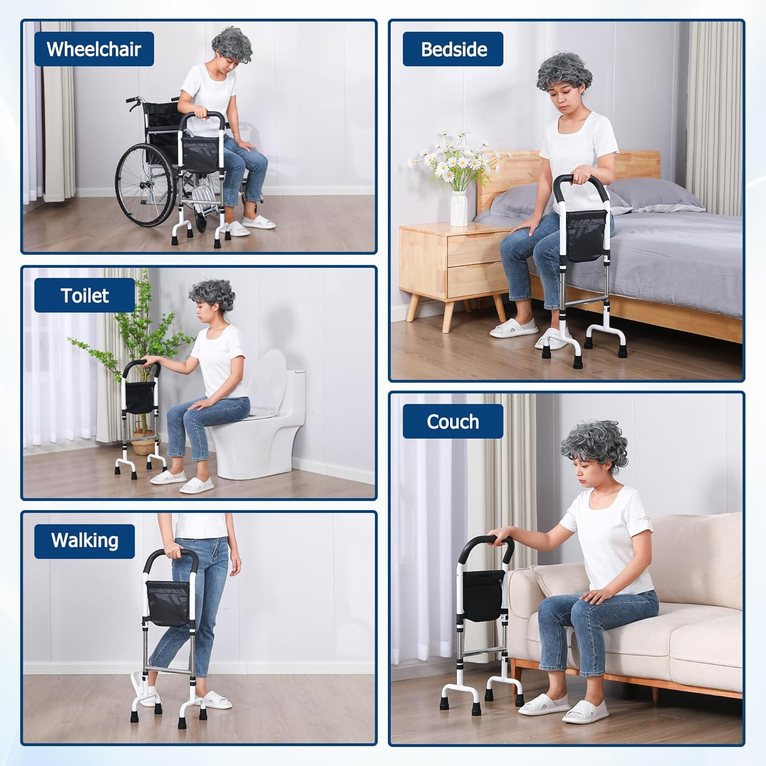 Stand Assist-Mobility Standing Aid Rail for Couch, Chair, Bedside, Toilet. Assistance Handle for Seniors and People with Limited Mobility. Safety Grab Bar for Standing, Walking image number 3