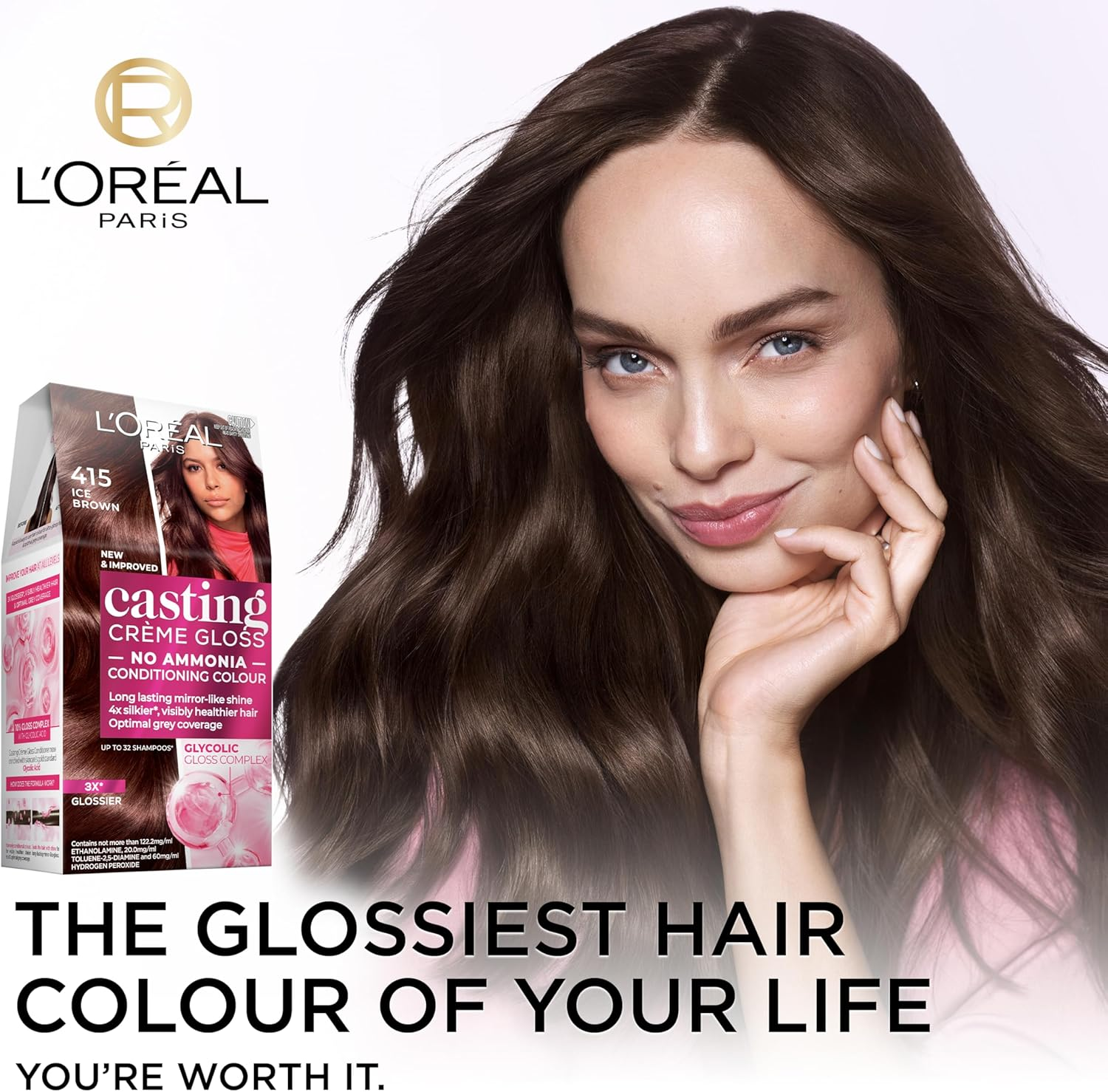 L'Oreal Paris Casting Cr&egrave;me Gloss Semi-Permanent Hair Colour - 415 Iced Brown (Ammonia Free) image number 1