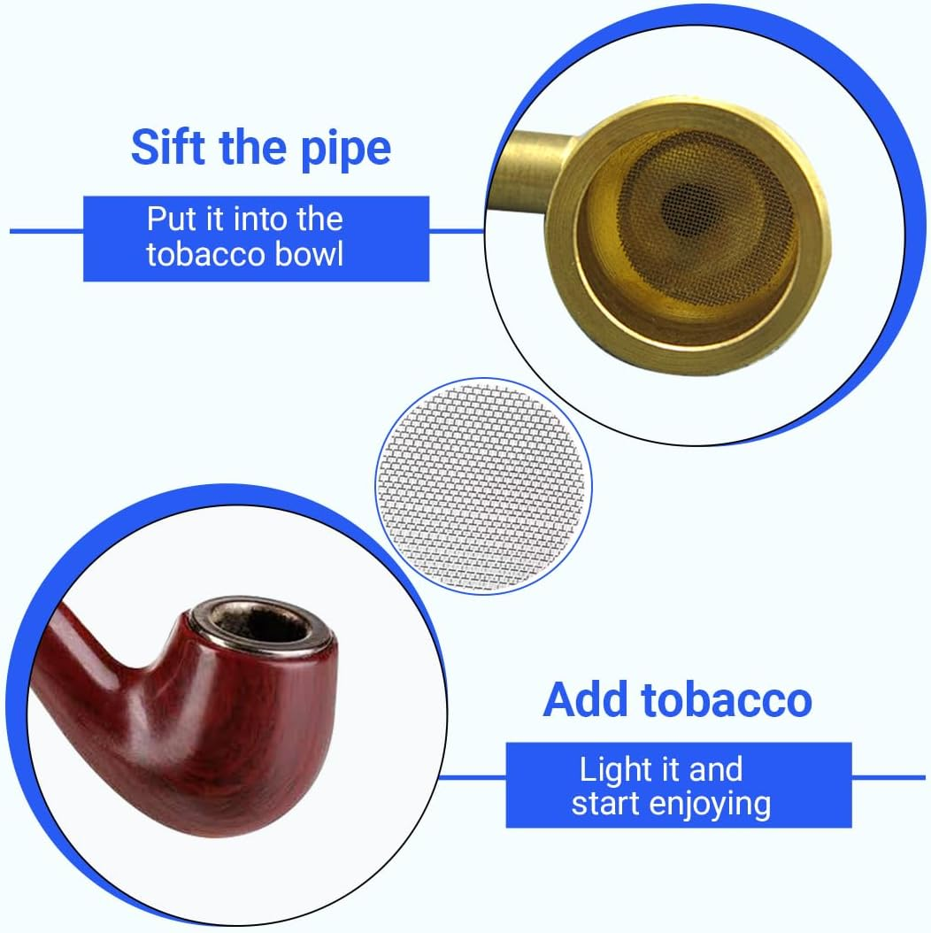 JYNXOR 120 Pieces Pipe Strainer, Bong Sieve 20 Mm, Stainless Steel Pipe Screen Filtering, Coarse Insert, Screens Pipe Filtering, Smoking Pipe Strainer Filter with Storage Box