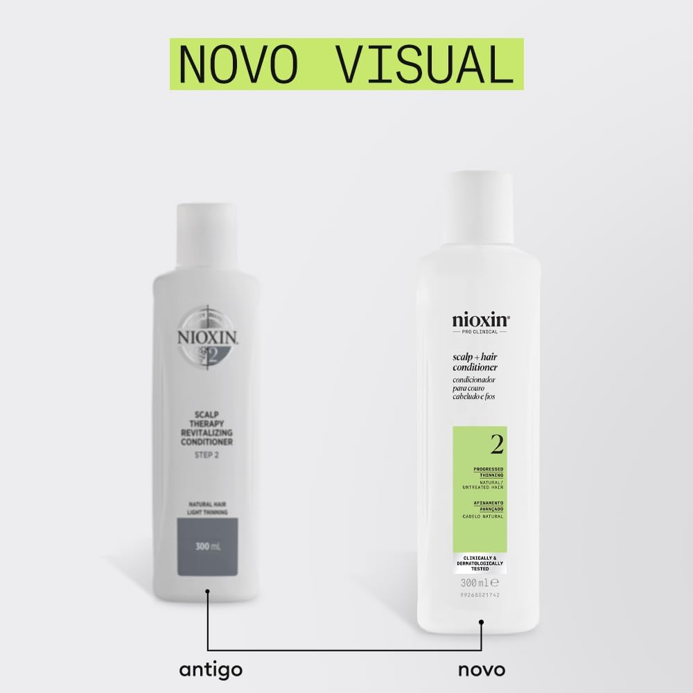 Nioxin System 2 Scalp plus Hair Hair Thickening Conditioner for Natural Hair with Progressed Thinning, 300 Ml image number 2