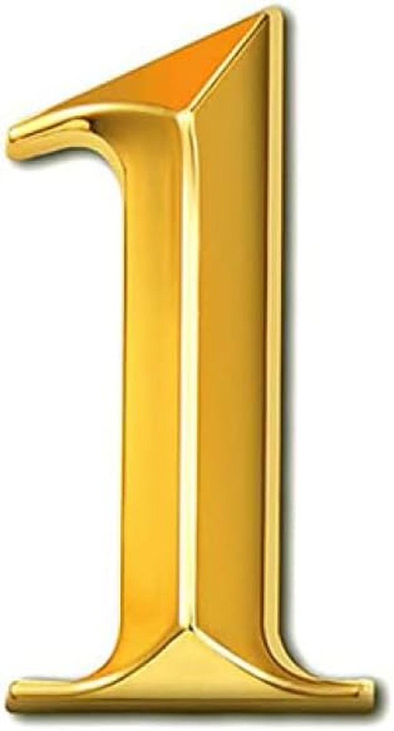 Mailbox Numbers 3 Inch Self-Adhesive Numbers Stickers Street Address Door House Numbers Signs for Apartment, Office, Residence, House Mailbox (Gold-2)