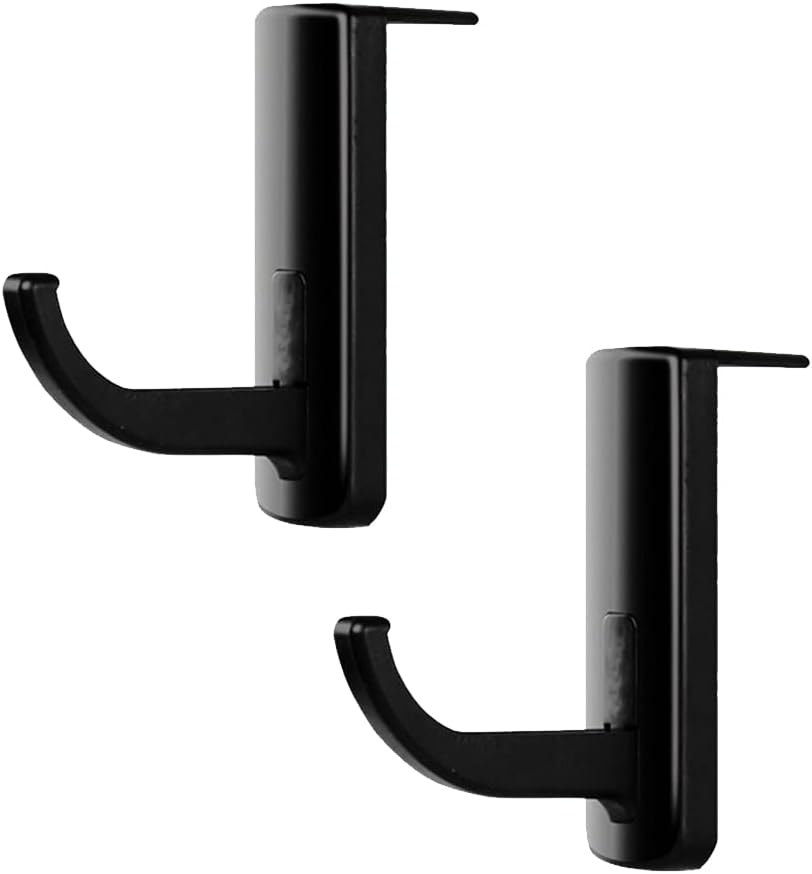 Weforu 2 Pack Headphone Desk Stand, Holder Hook Hanger for Earphone (Black)