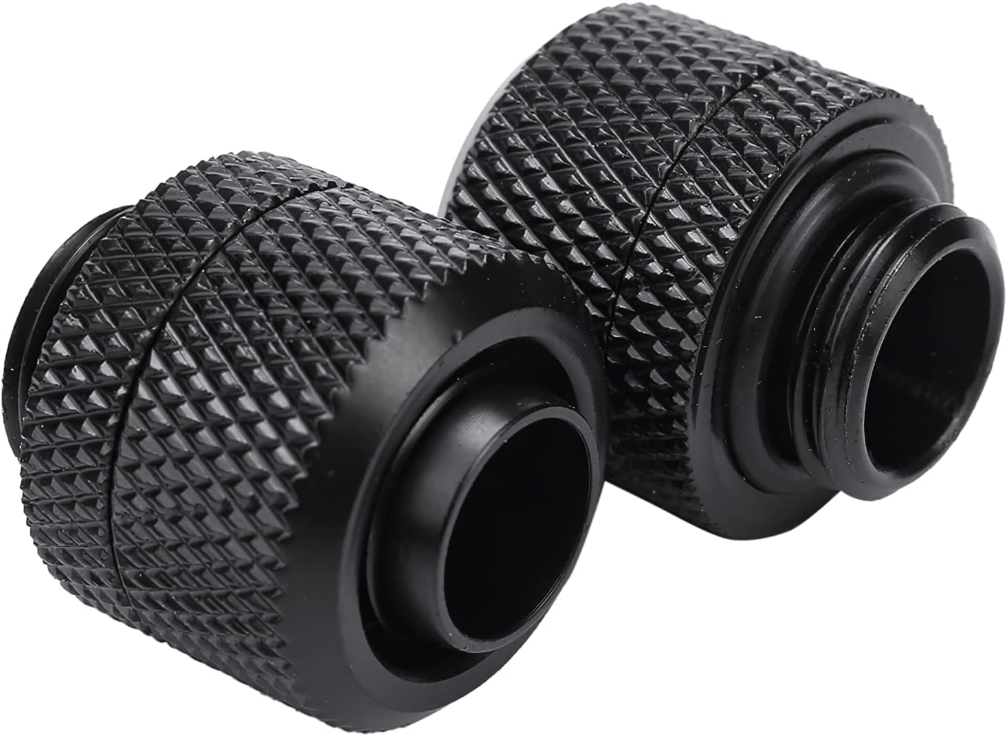 Dracaena.Io 6 Pack G1/4" Thread to 3/8" ID, 5/8" OD Compression Fitting for Soft Tubing, Soft Tube Connectors for Computer Water Cooling System, Black image number 2