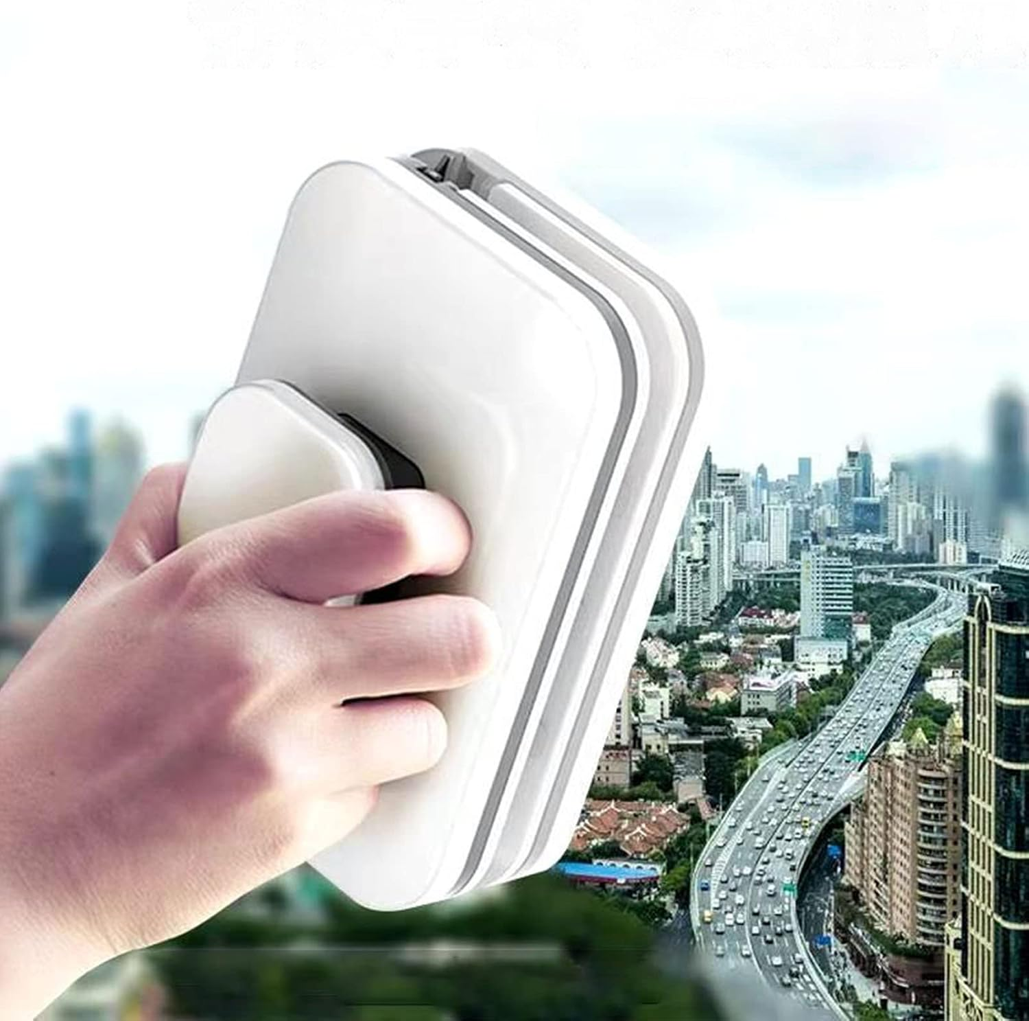 Magnetic Window Cleaner, Double Side Glass Wiper Washing Brush Tools to Both inside and outside for 3 to 10Mm Glasses image number 2