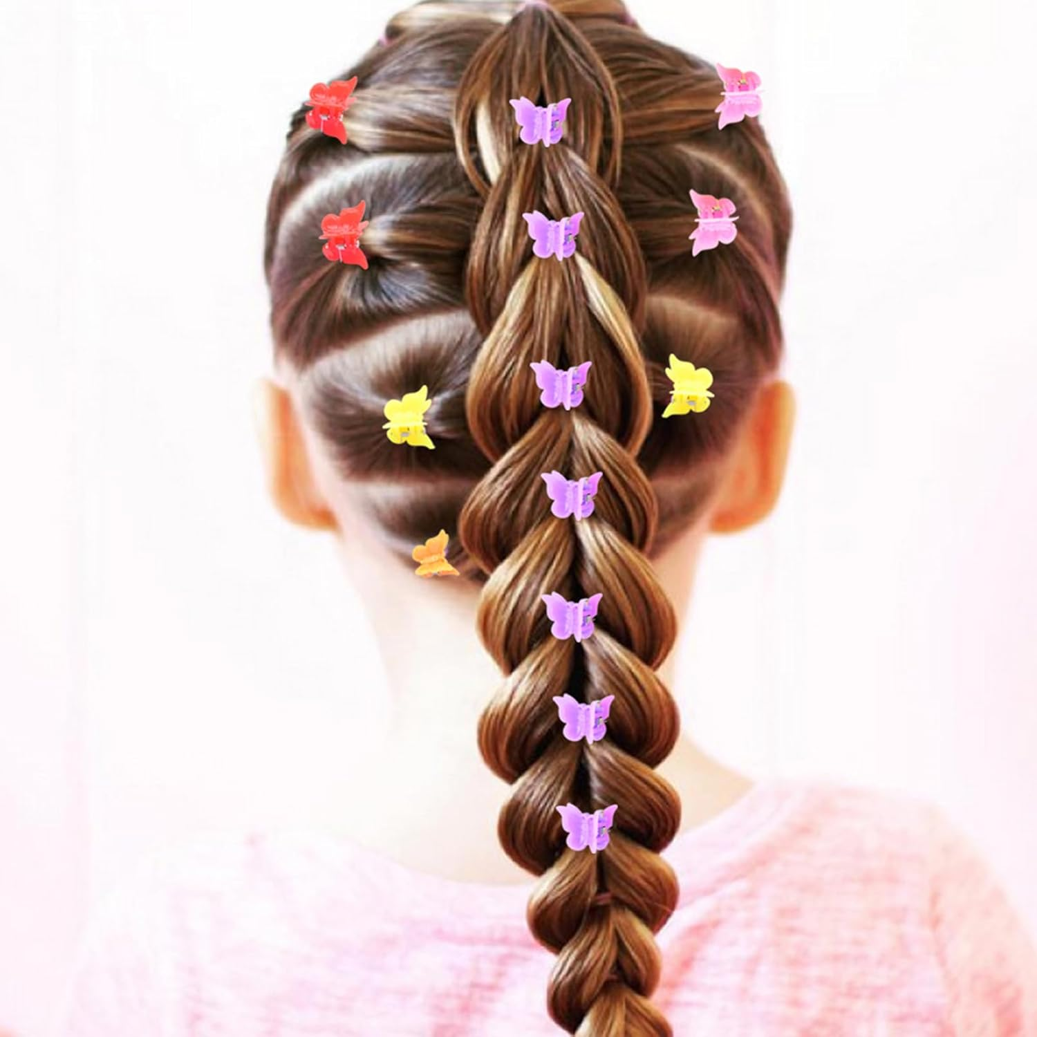 OJIOUI 100 Packs Glitter Butterfly Hair Clips, Cute Mini Butterfly Hair Accessories for Girls Women Toddlers, 90S Y2K Sparkle Accessories image number 2