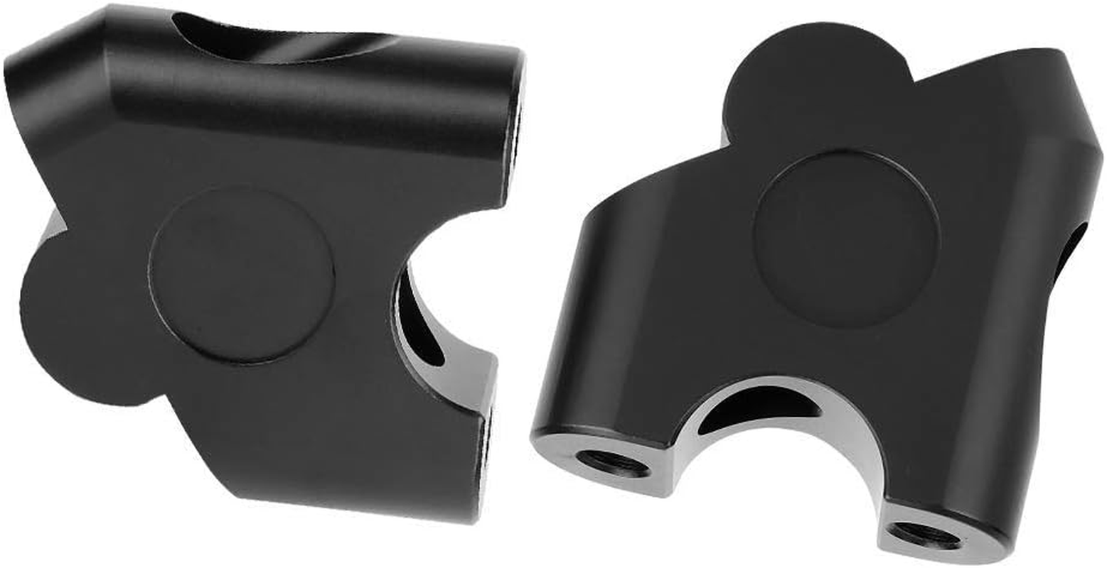 2 Pcs Universal Handlebar Risers for Motorcycle, 7/8 Inch Handlebar Risers Mount Clamp Handle Bar Riser with Accessory Kit(Black) image number 3