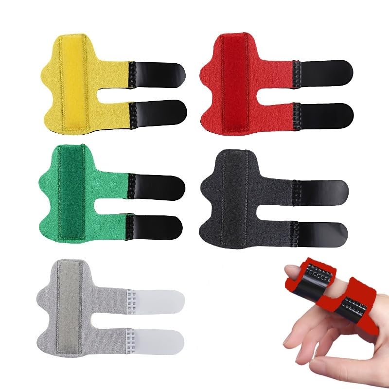 5 Pcs Finger Splints Finger Straightener Finger Support Finger Stabilizer Brace,Soft Fabric Thumb Splint Finger Brace,Finger Splint Trigger,Finger Straightener Index Pinky Finger Splint Brace
