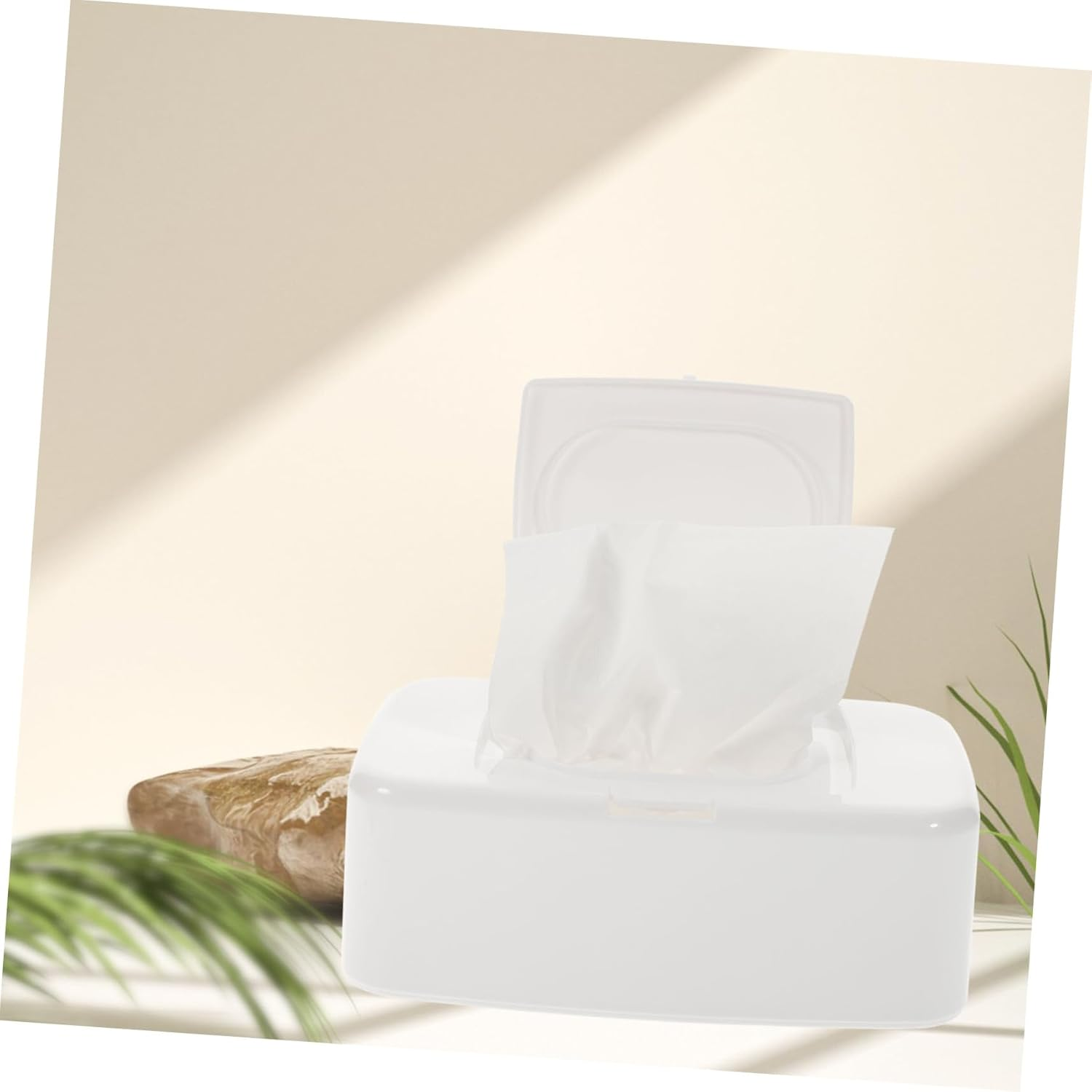 Button Type Wet Wipes Box Dispenser for Travel and Home Use Lid and Storage Function for Kitchen and Bathroom Organization image number 2