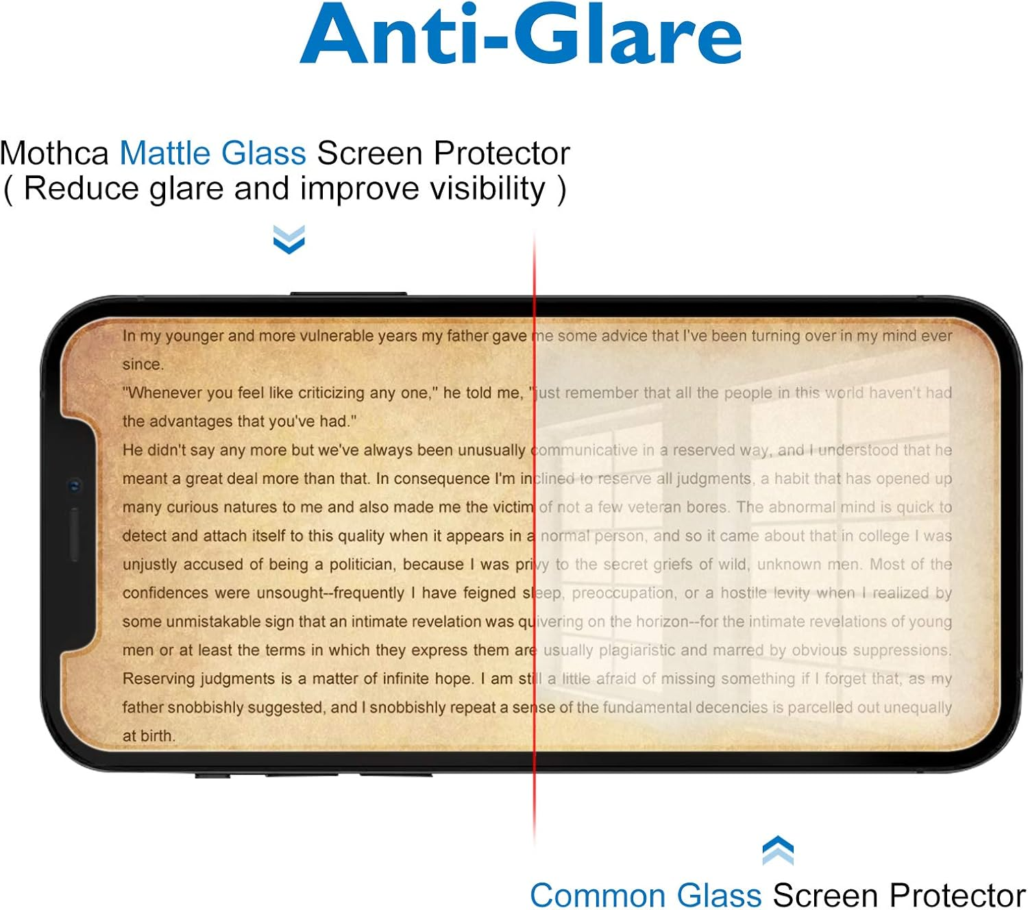 Mothca Tempered Glass for Iphone 12 / Iphone 12 Pro 6.1 Inch Matte Screen Protector 2.5D 9H Glass, Anti-Fingerprint, Anti-Glare Protection (2020) image number 1