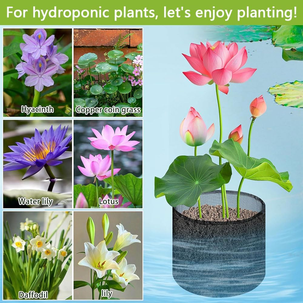 Aquatic Pond Planting Bags &ndash; Reusable Mesh Plant Pots for Water Gardens, Lily & Bog Plants, Breathable Floating Planter Basket for Indoor, Balcony & Backyard Ponds image number 5