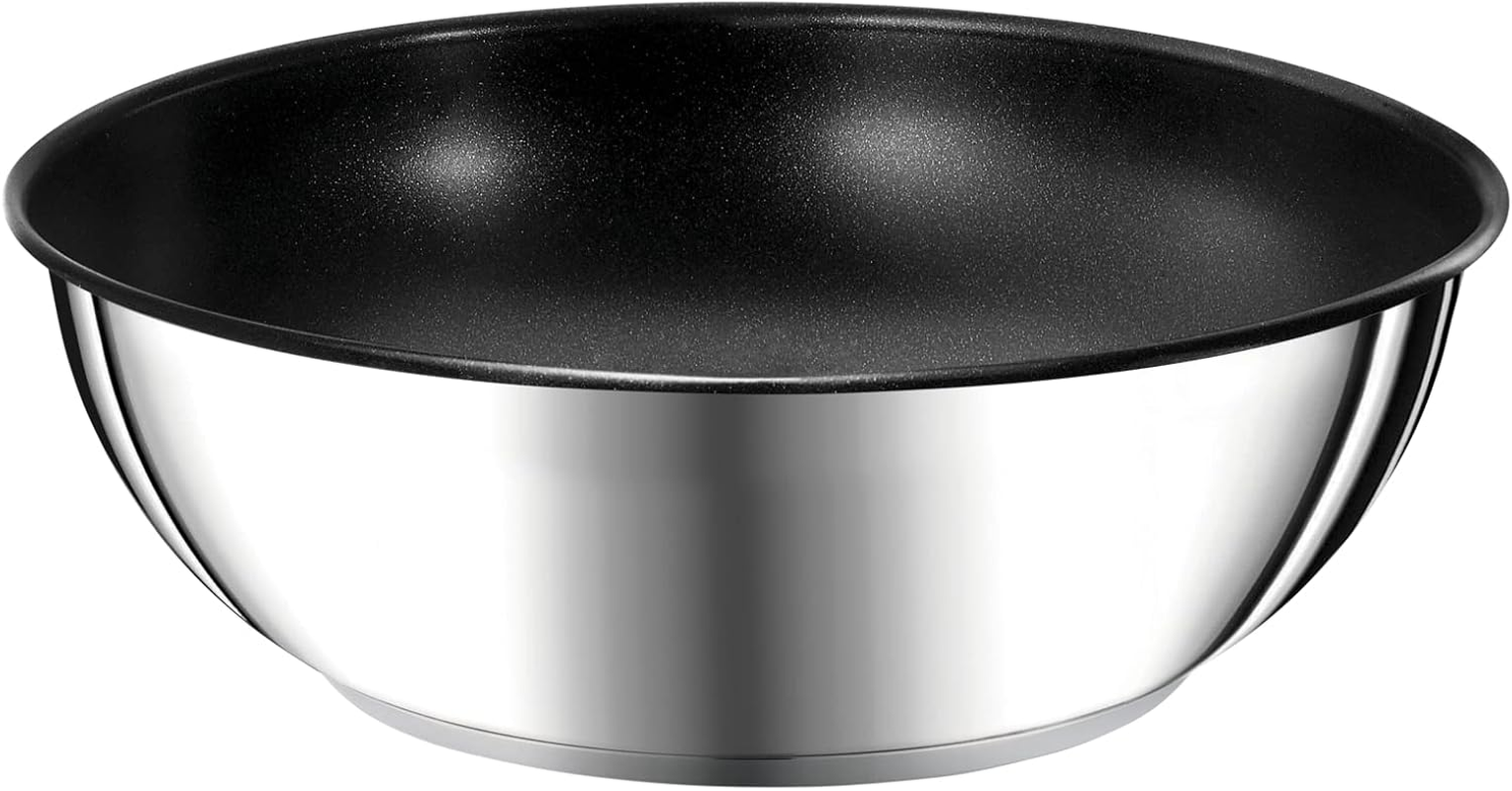 Tefal Ingenio Preference Wok Pan, 26 Cm, Stackable, Stainless Steel, Safe Non-Stick Coating, Induction, Multipurpose, Space Saving, Temperature Display, L9737702 image number 2