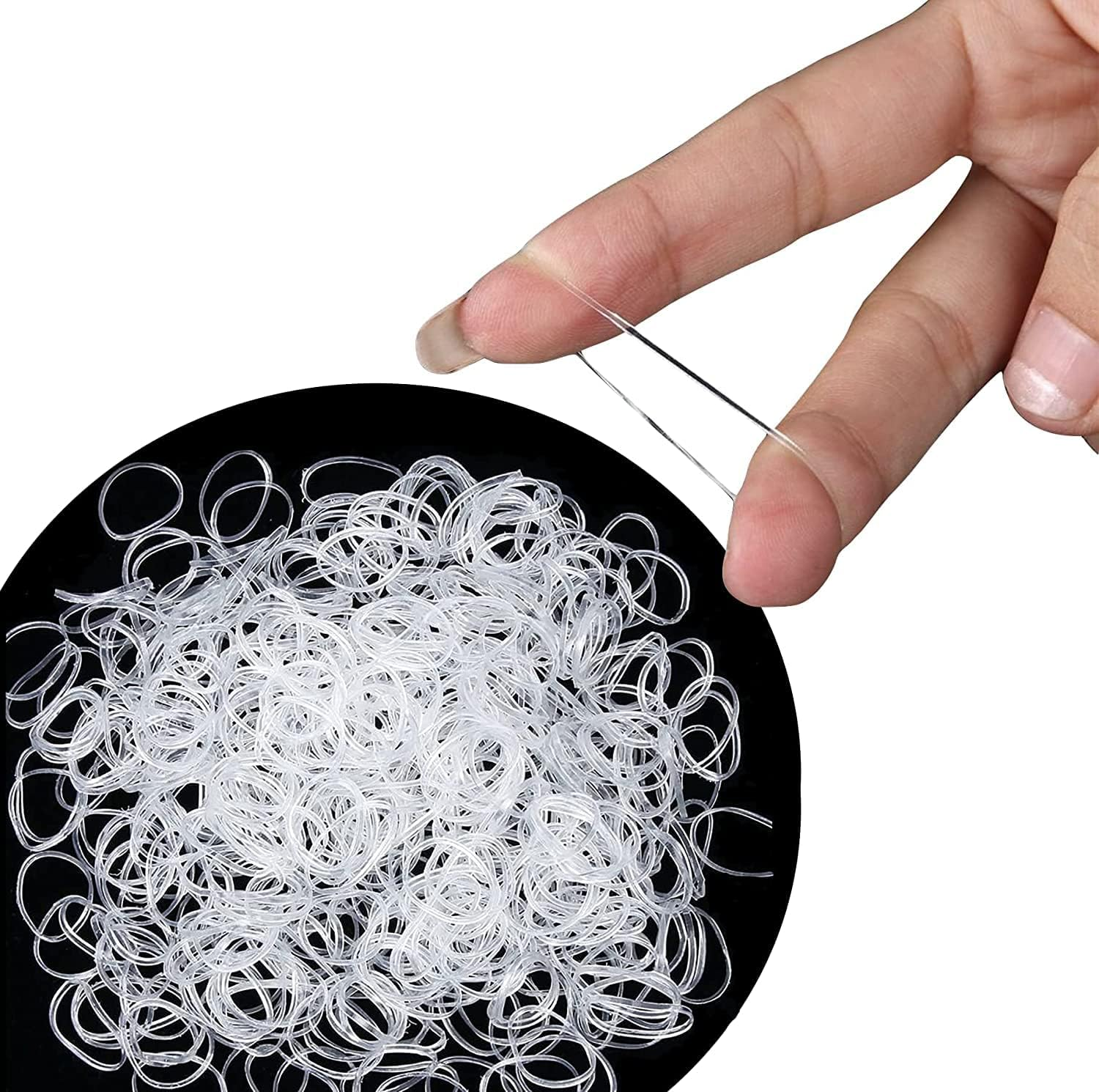 Cosy Companions&trade; 250X Black Small Hair Bands, Non-Slip Elastic Bands for Hair