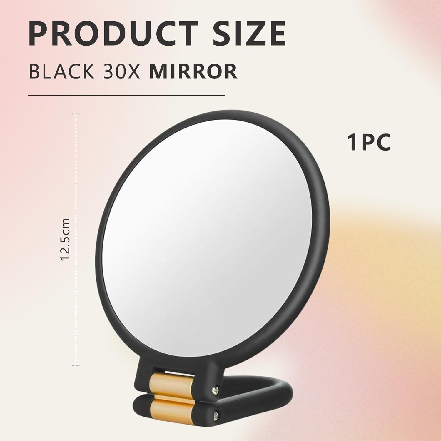 TELAIN 30X Magnifying Mirror for Travel with Handle, Double-Sided 1X/30X Magnification Hand Mirror for Makeup image number 5