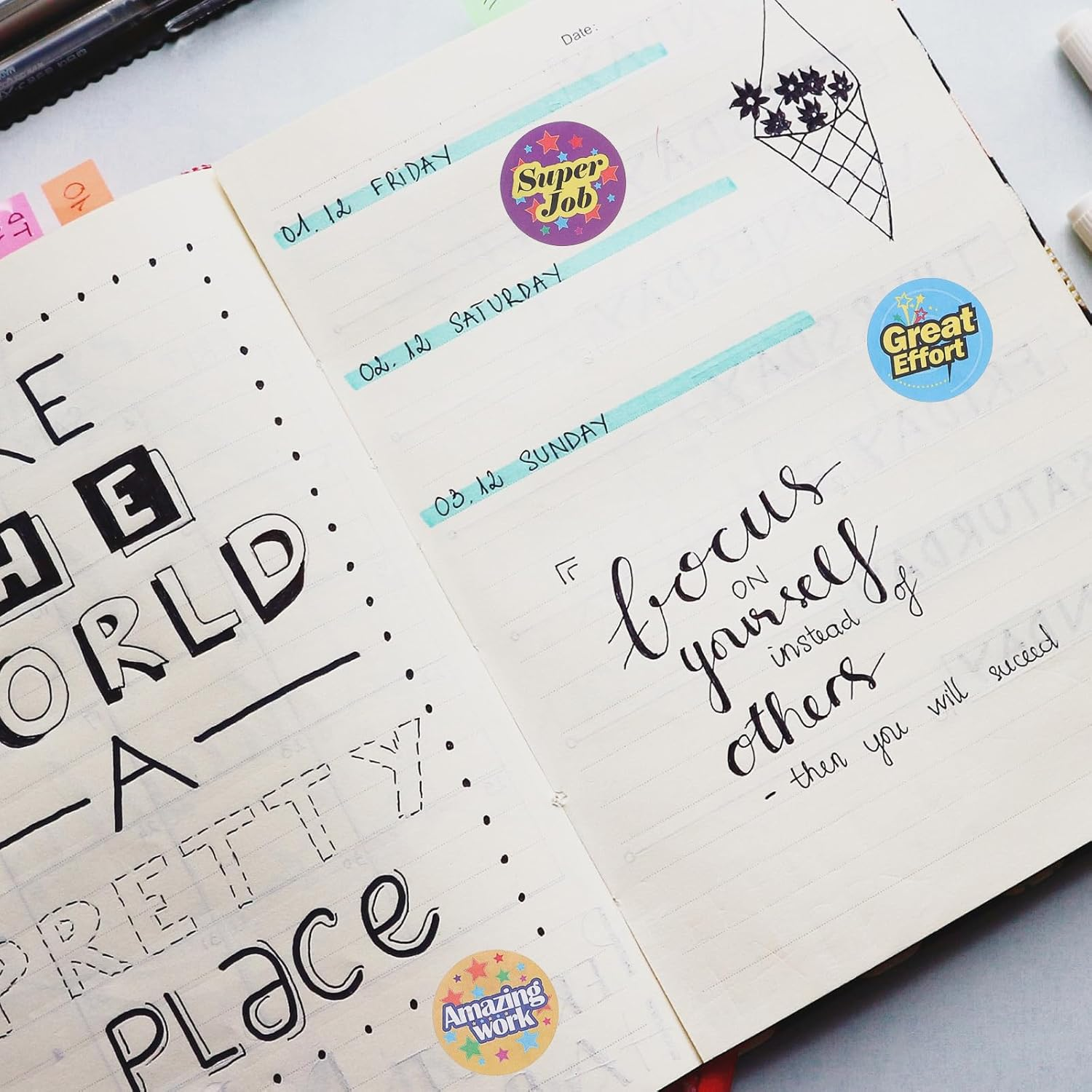 1 Roll Reward Stickers Scratch and Sniff Stickers Teacher S Encouraging Student Kids Reward Vinyl S Teacher Supplies Cell Phone Paper Child - As Shown 2 image number 2