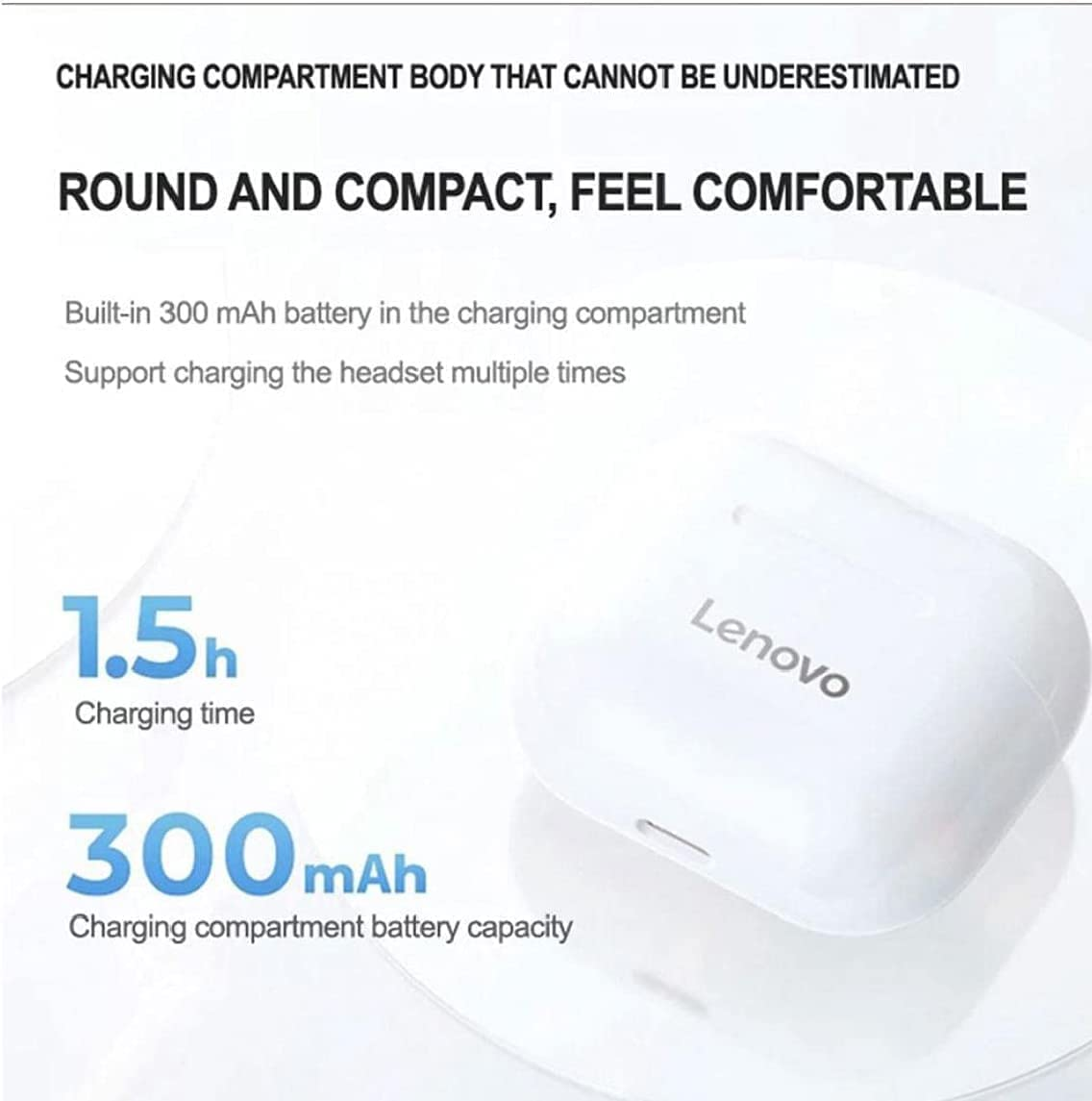 Original TWS Touch Control Noise Cancelling Earbuds | Bluetooth 5.0 True Wireless Headphone 230Mah Charging Case | Waterproof Sport Stereo Headset | Fast Charging in Ear Handsfree Headphones image number 5