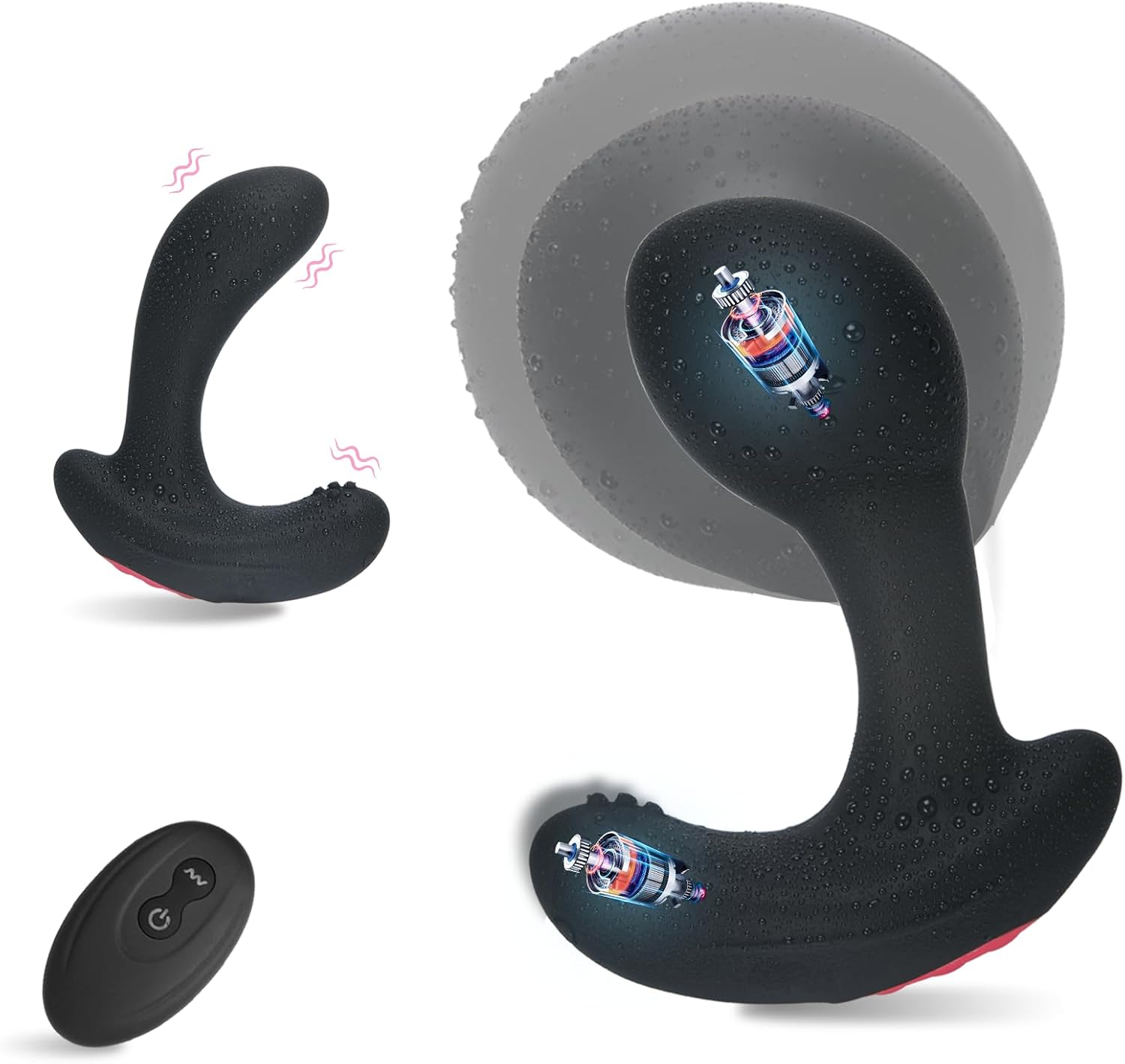 Automatic Inflatable Anal Plug Prostate Massager Vibrating, Butt Plug Sex Toy with 10 Vibration Mode, Woman G-Spot Stimulator with Remote Control, Anal Dilator Training Sex Toys for LGBT Pleasure