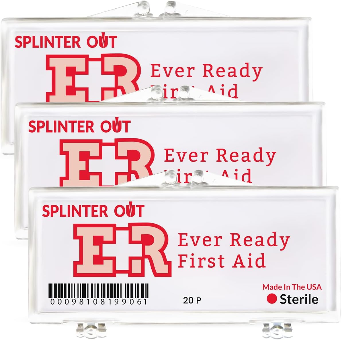 Ever Ready First Aid Splinter Out Splinter Remover, Pack of 3, 20 Packets per Case