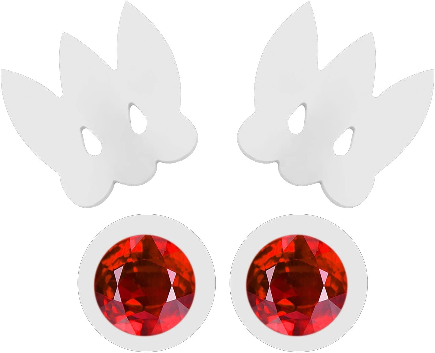 Moon Hair Clip, Tsukino Usagi Hairpin Headdress Sailor Chibi White and Red Jewelry Cosplay Props Hair Accessories image number 1