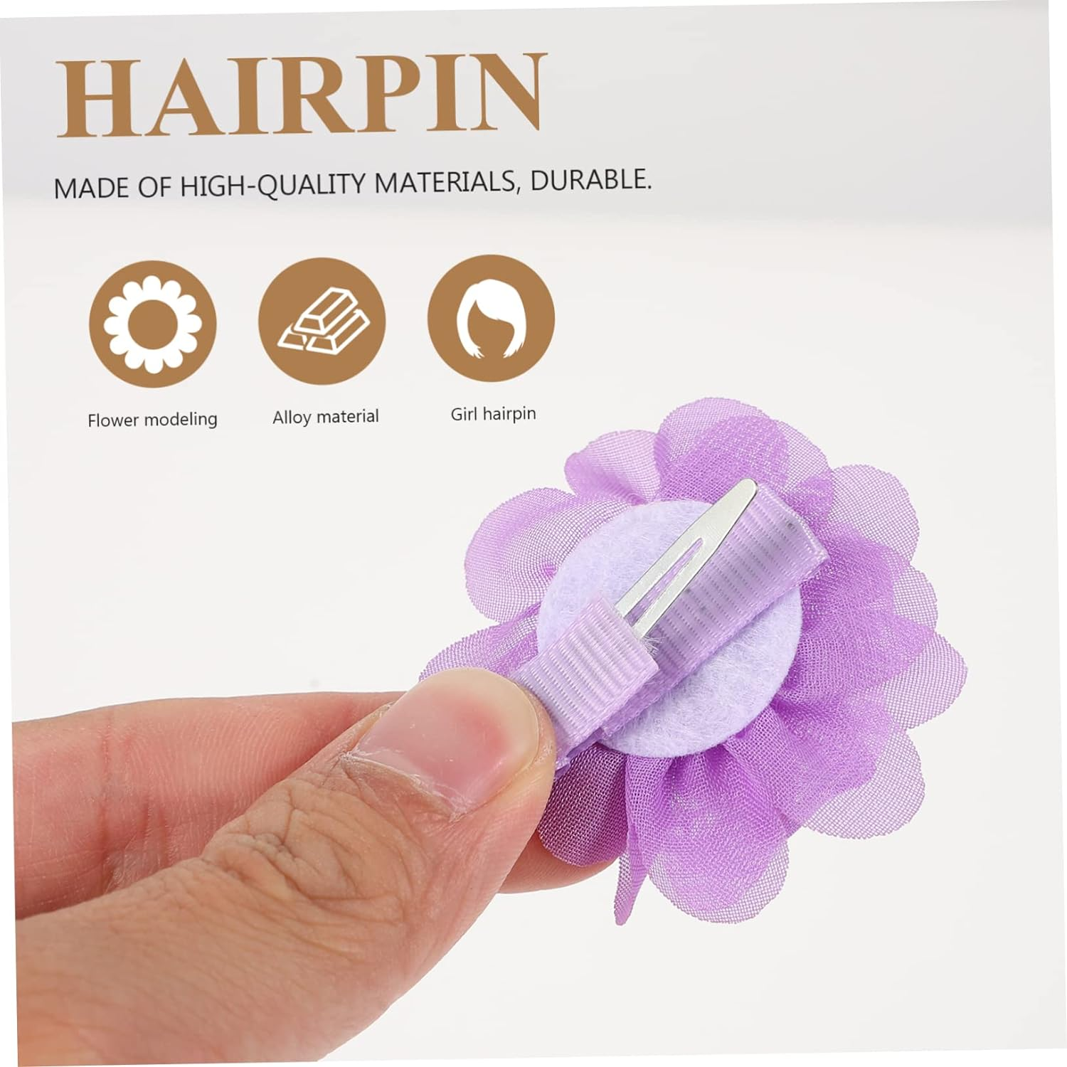 KALLORY 40Pcs Diy Headdress Hair Accessories Hair Clip Boys and Girls Floral Hairpin Girls Accessories Colors