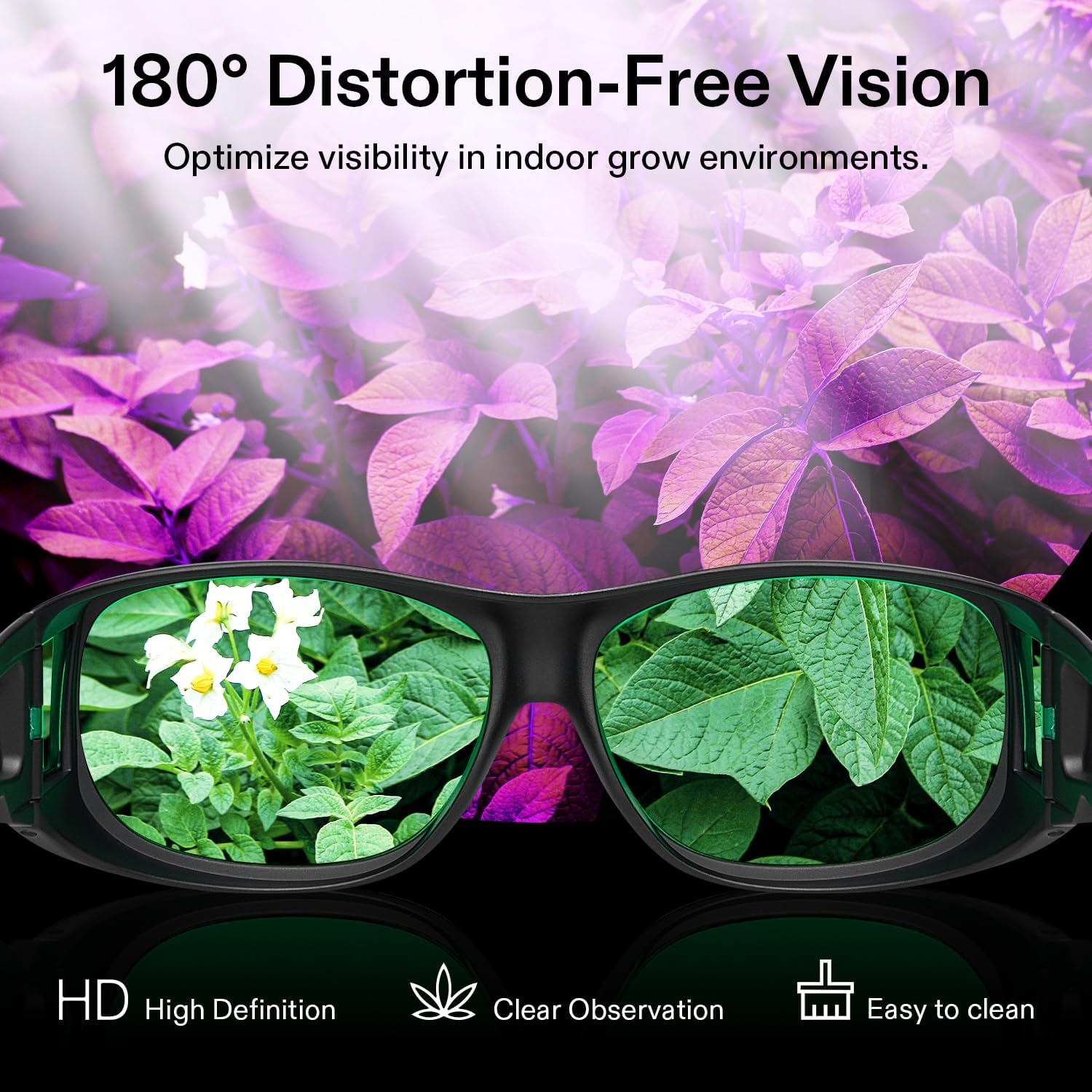 VIVOSUN 2-Pack Indoor Hydroponics LED Grow Room Glasses with Glasses Case image number 6