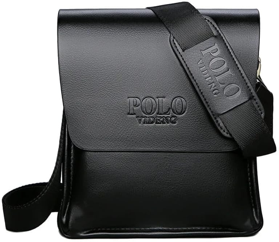 The Leisure Business Single Shoulder Bag Polo Vertical Bag Man Trend Inclined Shoulder Bag-Black image number 3