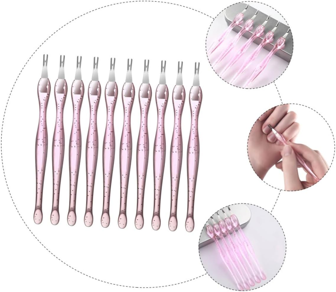 BATHVEVE 10Pcs Professional Manicure Pedicure Tools Stainless Steel Cuticle Trimmer Nail Art Supplies Kit image number 6