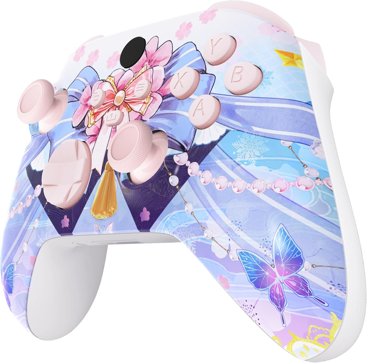 Extremerate Full Set Shell Buttons for Xbox Series X & S Controller, Cryo Impact Custom Replacement Side Rails Grips Front Back Plate Cover for Xbox Core Wireless Controller - Controller Excluded image number 5