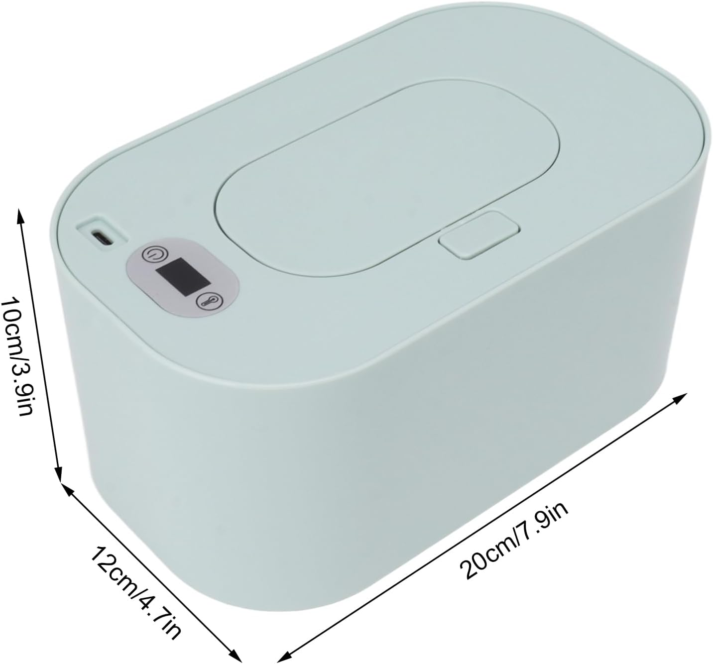 Baby Wipe Warmer, Portable USB Baby Wet Wipes Heater Dispenser Top Heating Plate Large Capacity Wipe Dispenser 5 Temperature Adjustment Diaper Wipe Warmer for Newborn Baby image number 1