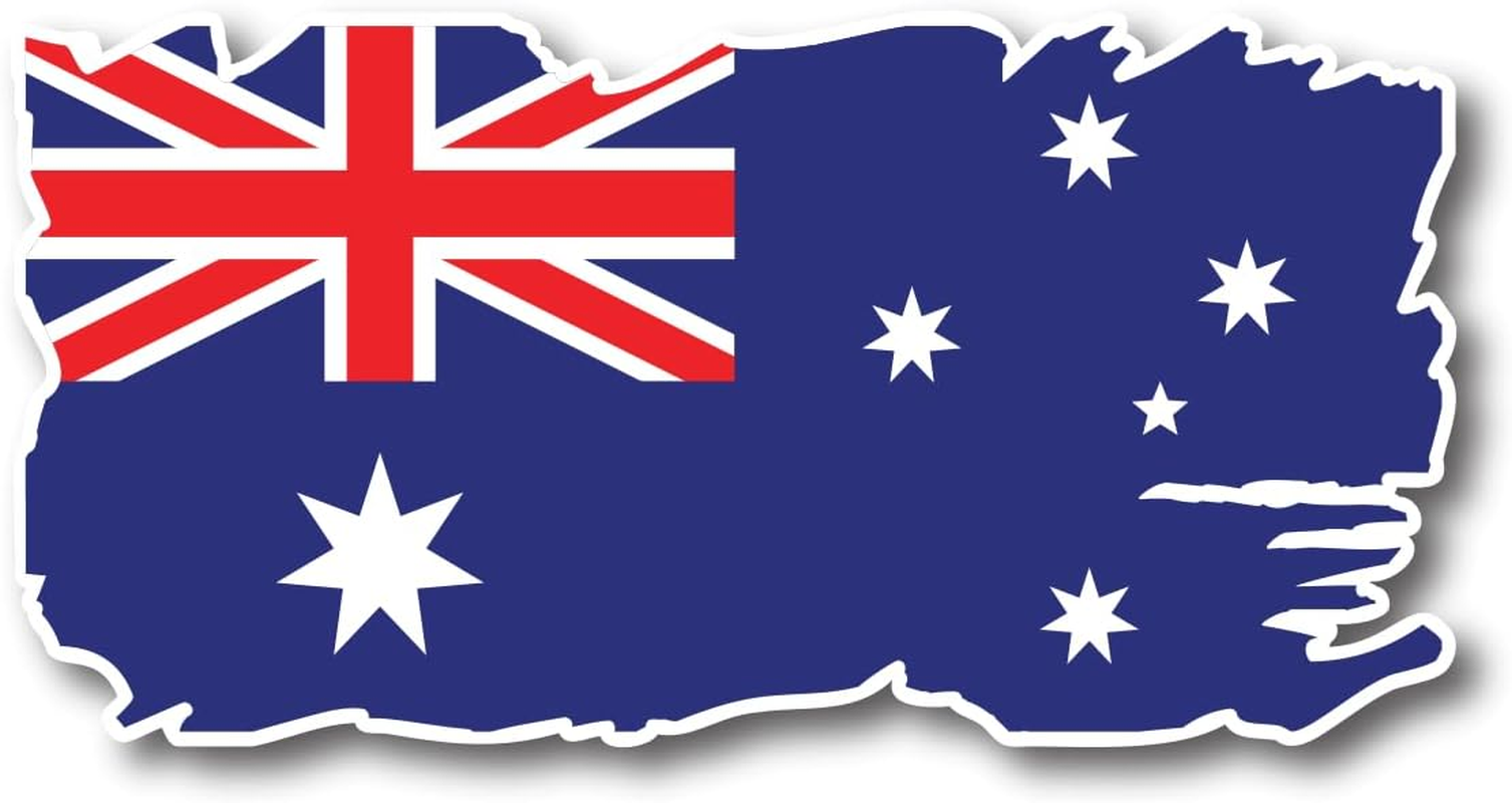 Distressed Australian Flag Car Sticker &ndash; 150X77Mm Weatherproof Vinyl Decal &ndash; Bubble-Free, Peel & Stick &ndash; Aussie Pride Rustic Flag for Cars, Utes, Laptops, Windows &ndash; Australian Made image number 4