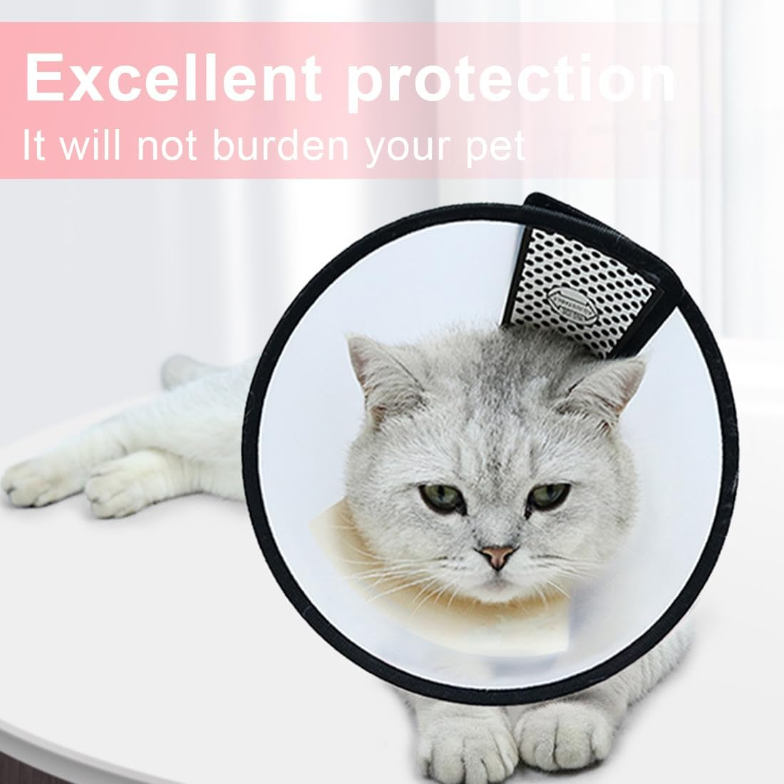 VAEIORP 1 Collar for Pets Plastic Elizabethan Plastic Elizabethan Collar Soft Cat Protective Collar Lightweight Elizabethan Collar for Kittens Puppies XS 15-18 Cm image number 2