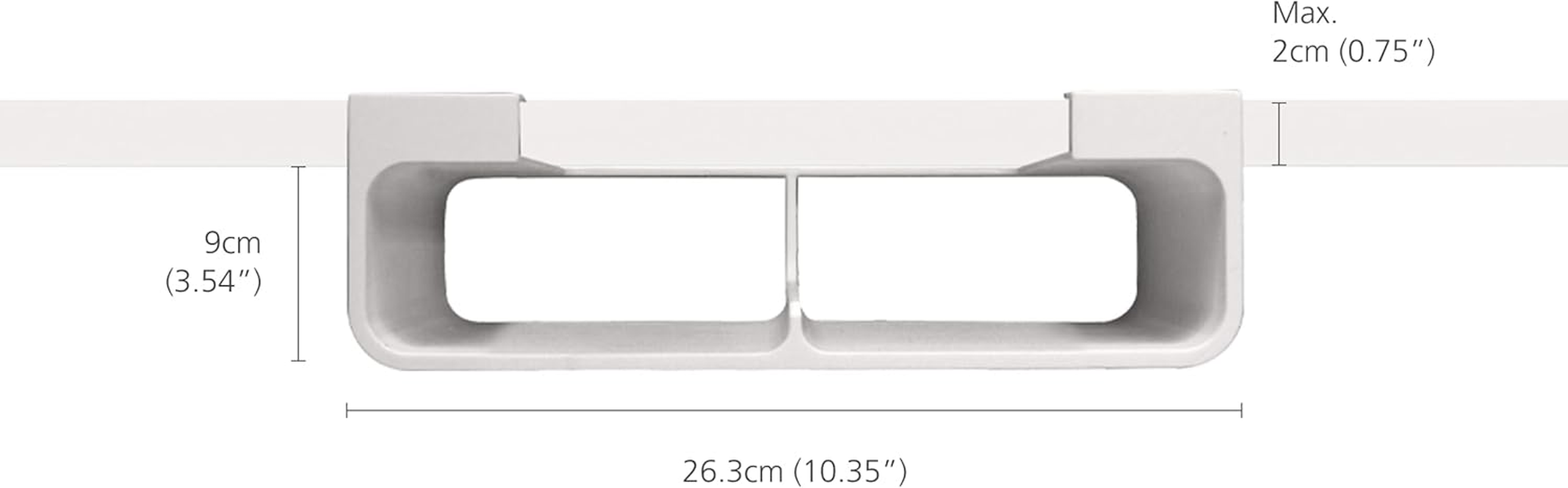 Joseph Joseph Cupboardstore Under-Shelf Film, Foil and Bag Organiser, Kitchen Space Saving Storage, Recycled Plastic