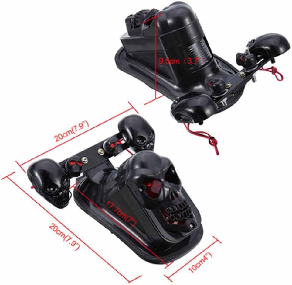 Motorcycle Skull Tail Light Integrated Turn Signal Skull Shape Black Casing Amber LED Brake Taillight Led Lights Fit for Har-Ley - Black 4 image number 4