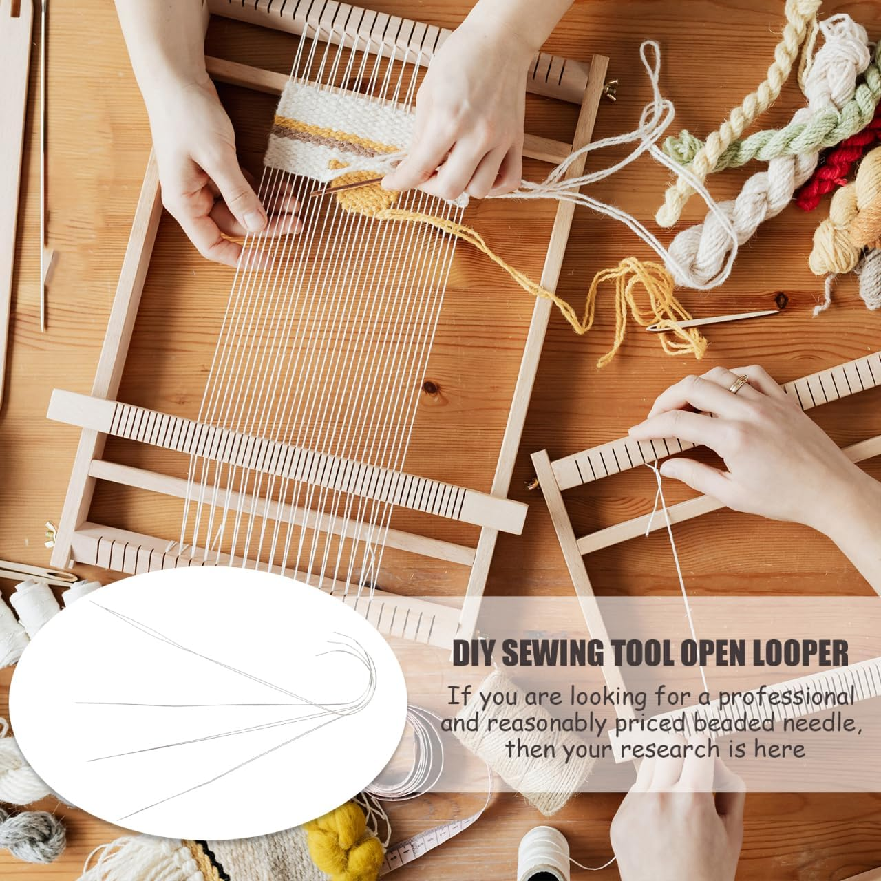 NUOBESTY 4Pcs Beading Needles Set - Alloy Quick Bead Threading Tools for Jewelry Making, Thin Curved Sewing Needles for Crafting & DIY Accessories image number 5