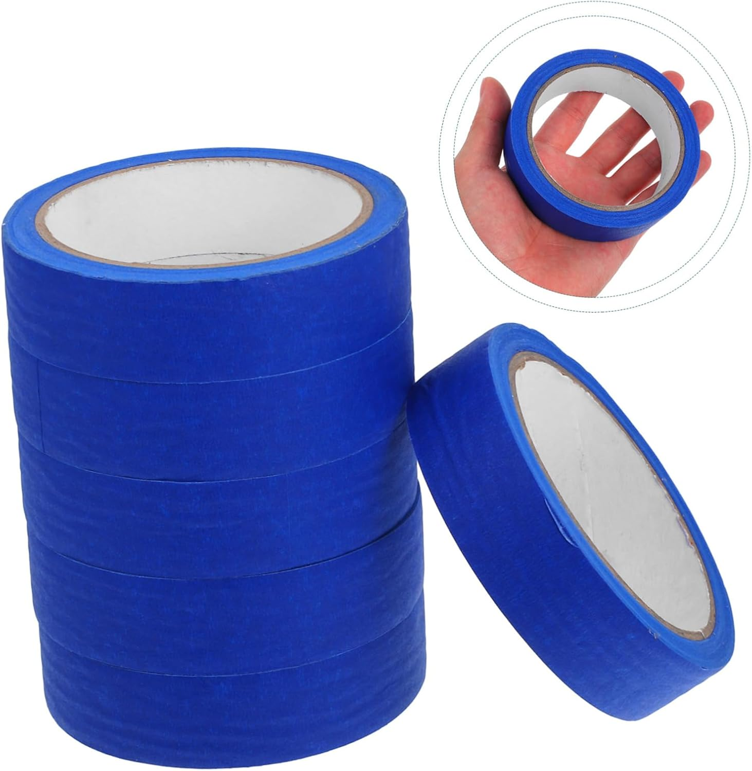 6Rolls Wide Masking Tape Strong Adhesive Painters Tape for Multi Purpose Painting and Crafts Yards