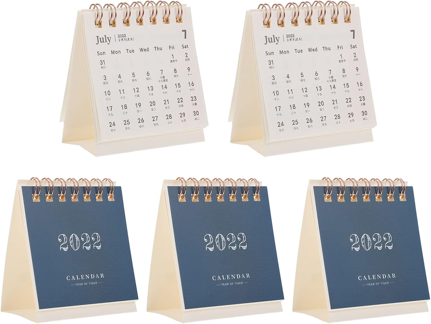 STOBOK 10Pcs Mini Desk Calendar Year Planner Desktop Calendar Tabletop for Office Home Decor Undated Planner Function