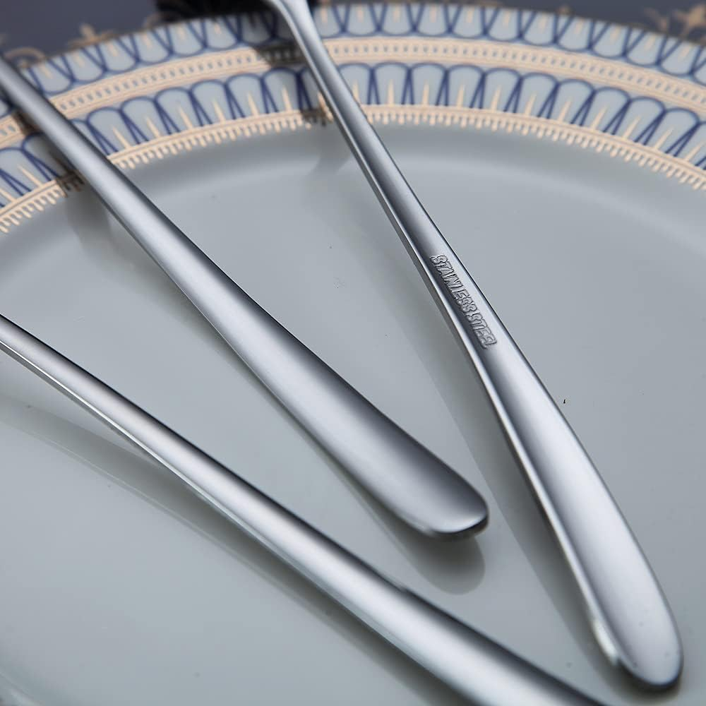 Long Handle Spoon, Coffee Stirrers, Premium Stainless Steel Coffee Spoons, Ice Tea Spoons, Ice Cream Spoon, Cocktail Stirring Spoons, Tea Spoons, Set of 6 (Silver) image number 2