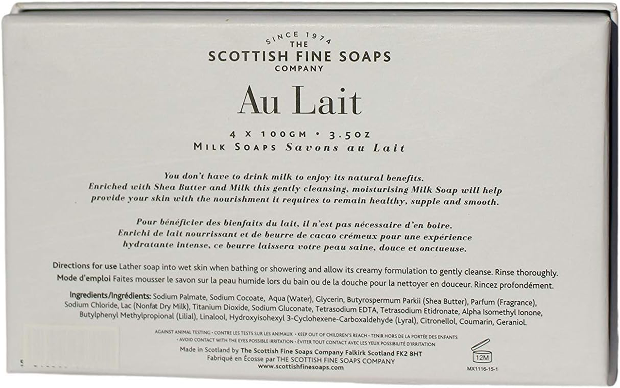 The Scottish Fine Soaps Company Au Lait Milk Soaps (4 X 100G)