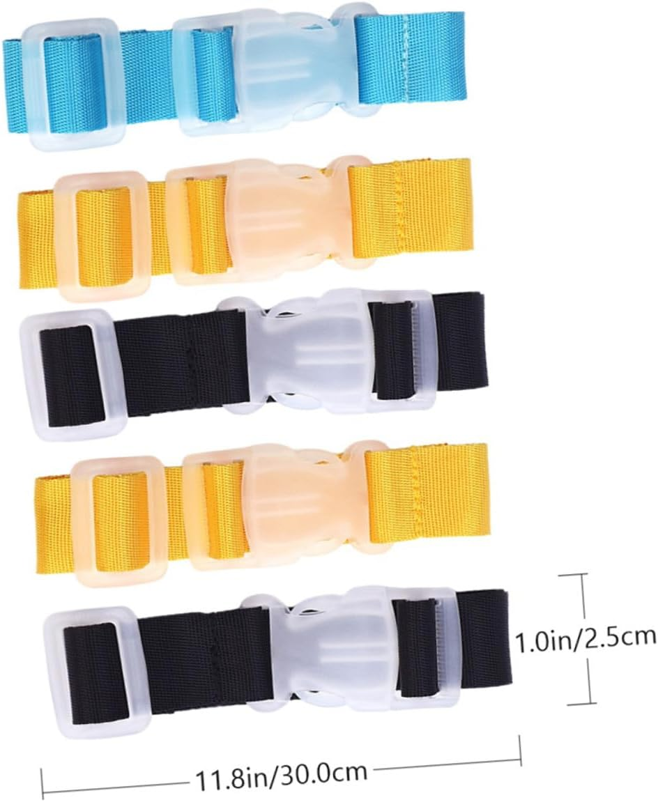 ROMISBABA 5Pcs Luggage Hanging Buckle Straps Baggage Straps Suitcase Fastening Belts Travel Accessories for Secure Carrying and Packing image number 1