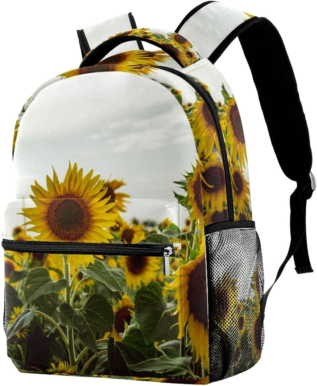 Sunflowers Backpack Students Shoulder Bags Travel Bag College School Tote Backpacks image number 1