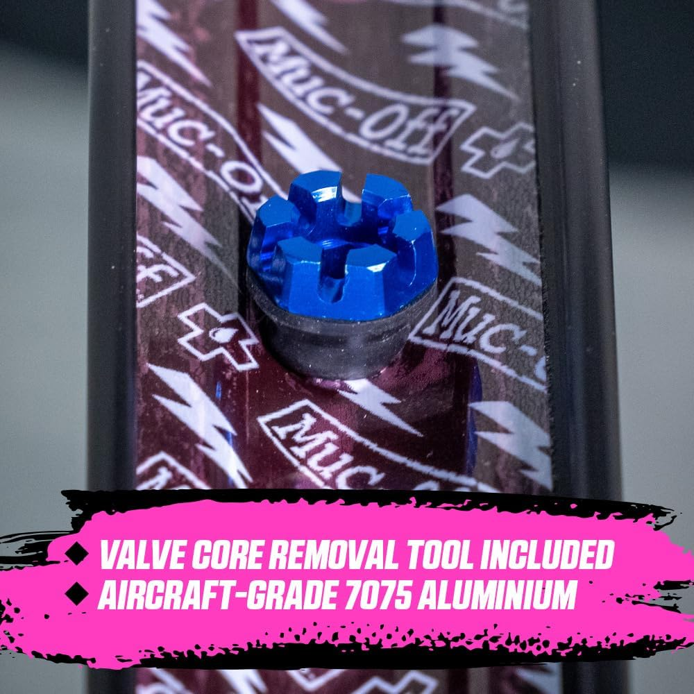 Muc-Off Tubeless Valves, Blue 44Mm - Dust Caps for Bikes with Valve Core Removal Tool - Presta Valve Caps for Tubeless Mtb/Road/Gravel Bikes image number 4
